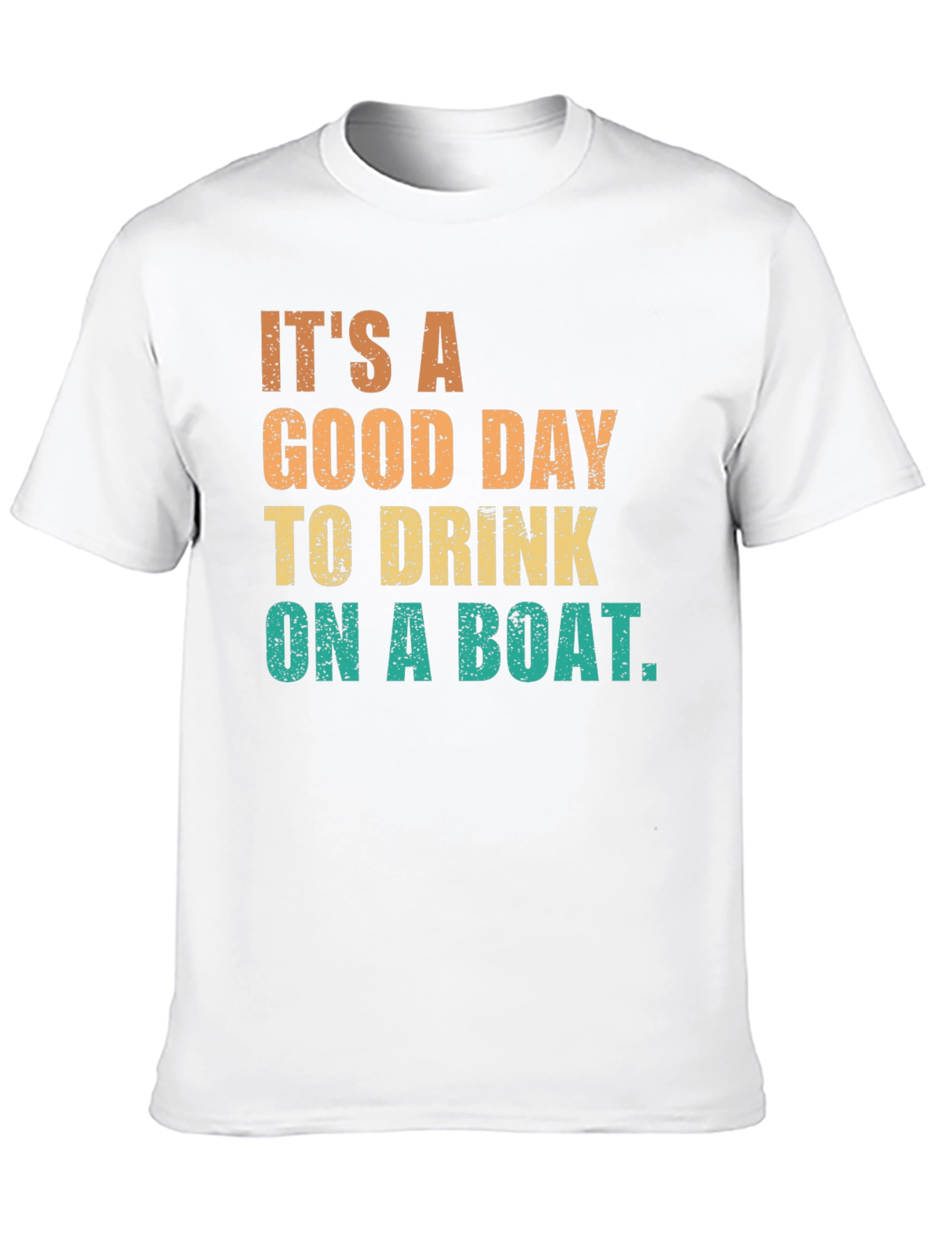 Black It's A Good Day To Drink On A Boat Graphic T-Shirt view 10