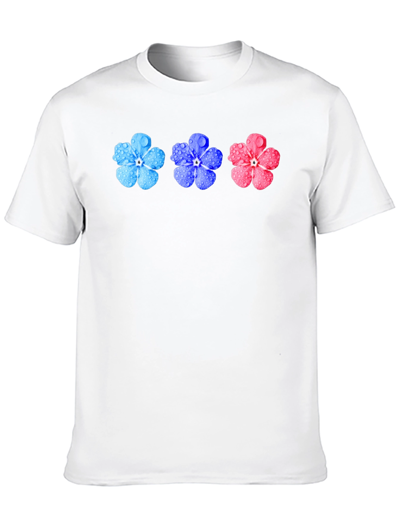 Black Floral T-Shirt - Forget-Me-Not Design view 10
