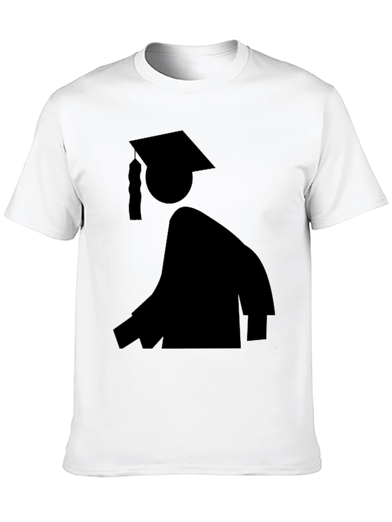 Black Graduation Silhouette Black T-Shirt view 10