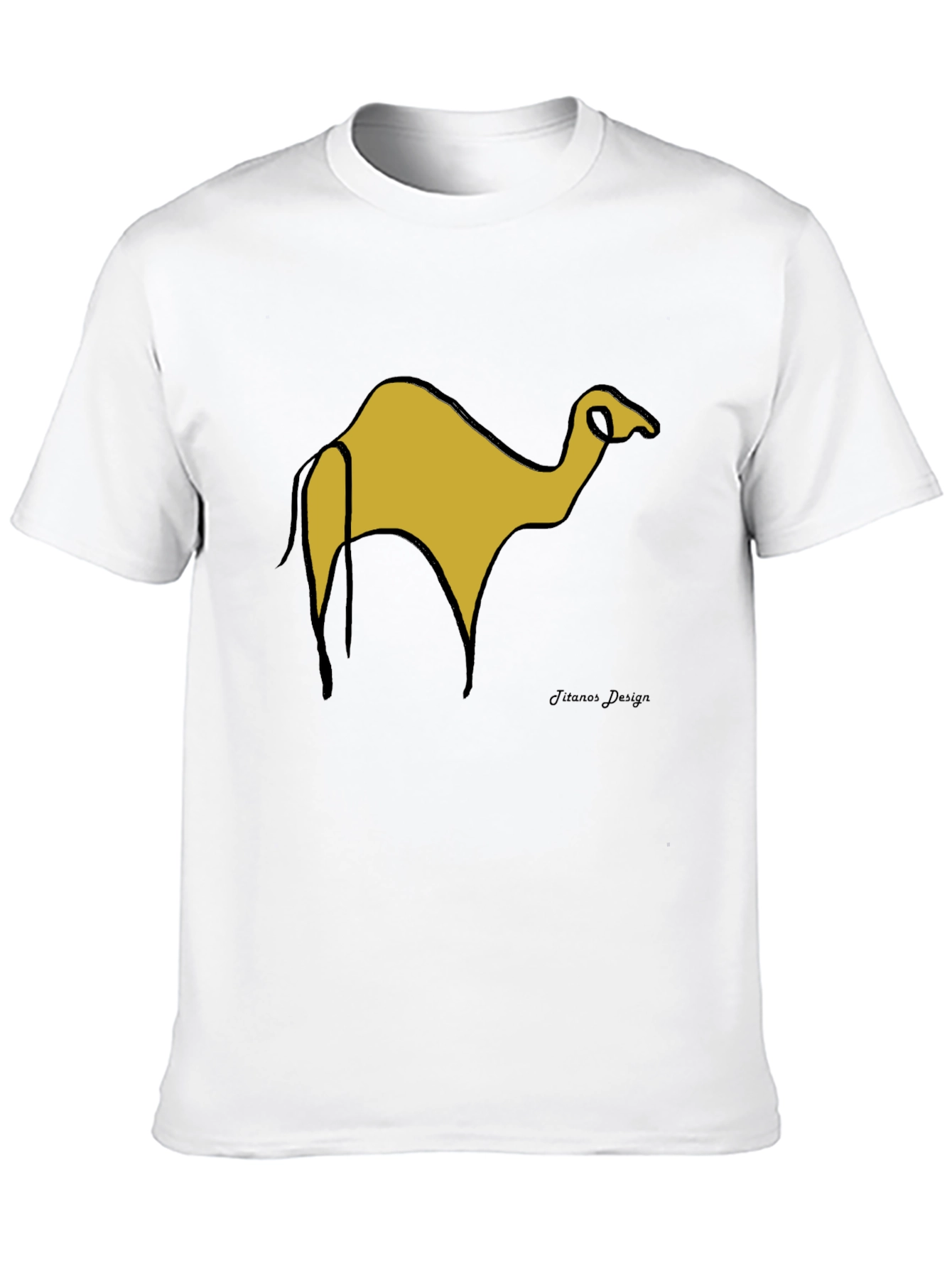 Black Black T-Shirt with Camel Graphic view 10