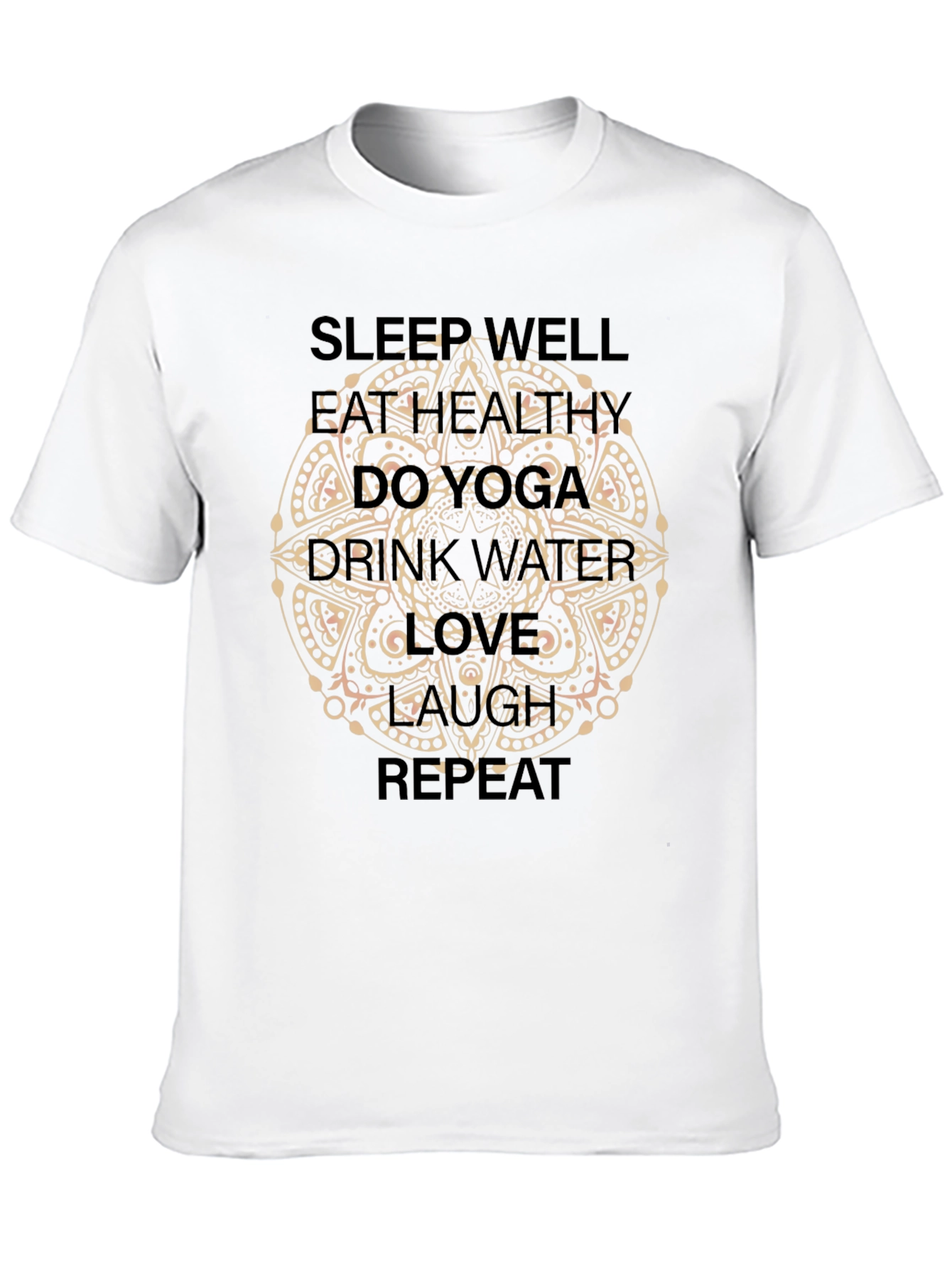 Black Mindful Mandala Graphic T-Shirt - Black view 10