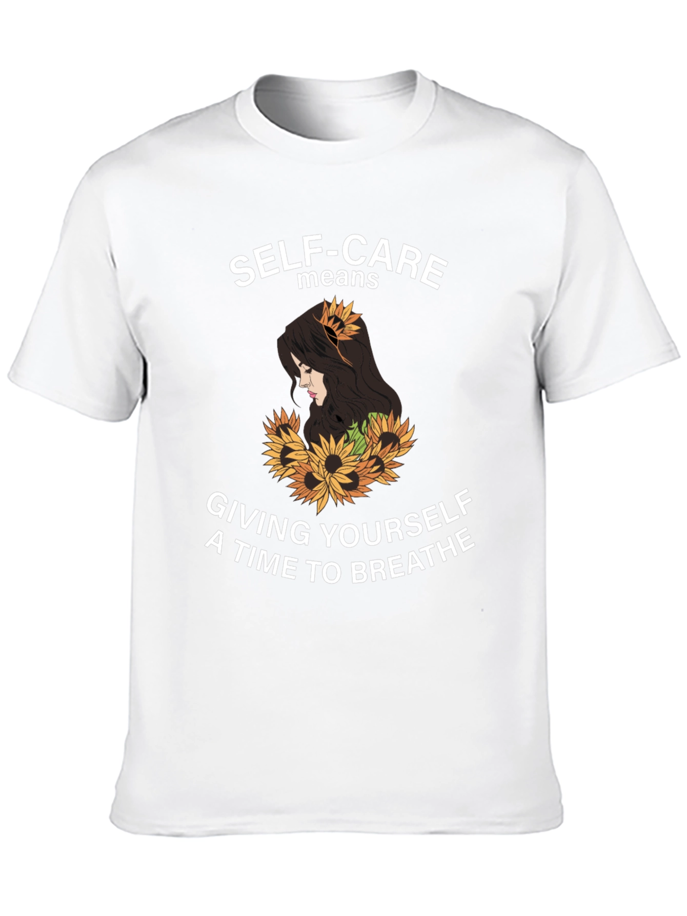 Black Self-Care Sunflower Graphic Tee - Black view 10