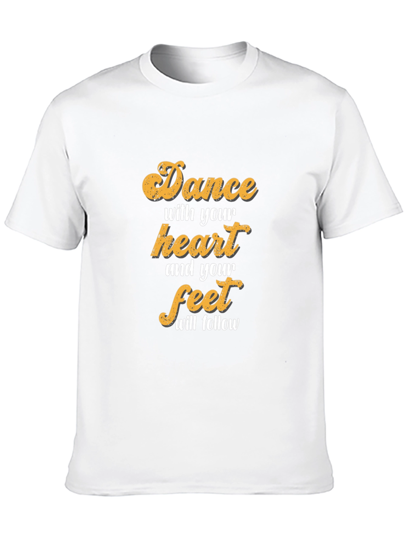 Black Dance With Your Heart Graphic Tee - Black Crew Neck T-Shirt view 10