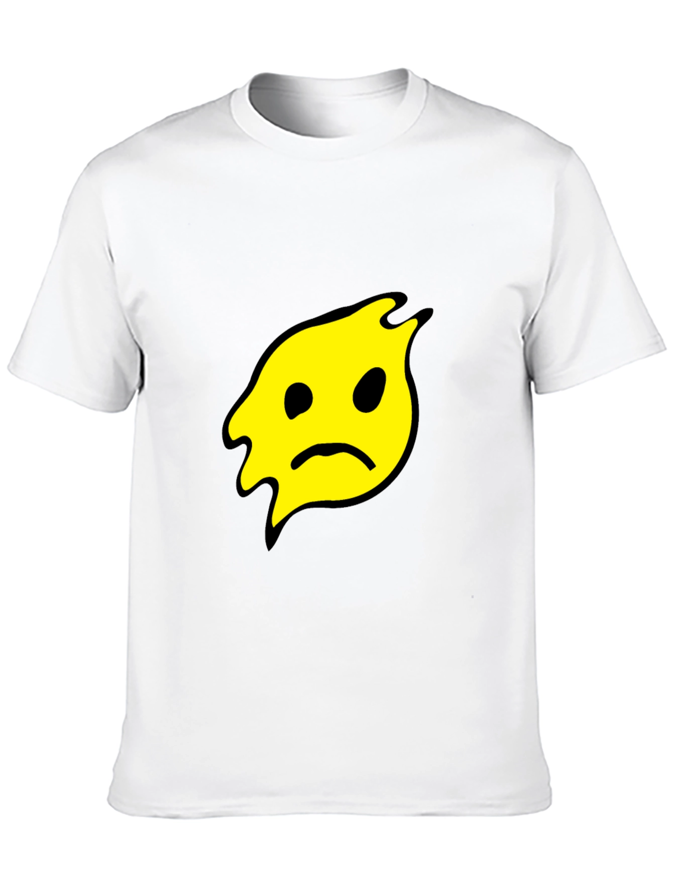 Black Sad Blob Graphic Tee - Black Unisex T-Shirt view 10