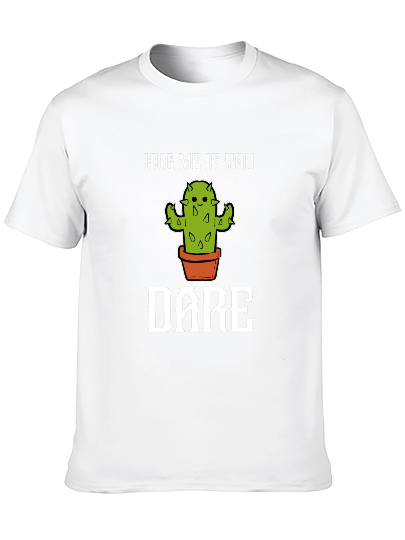 Black Hug Me If You Dare Cactus Graphic Tee view 10
