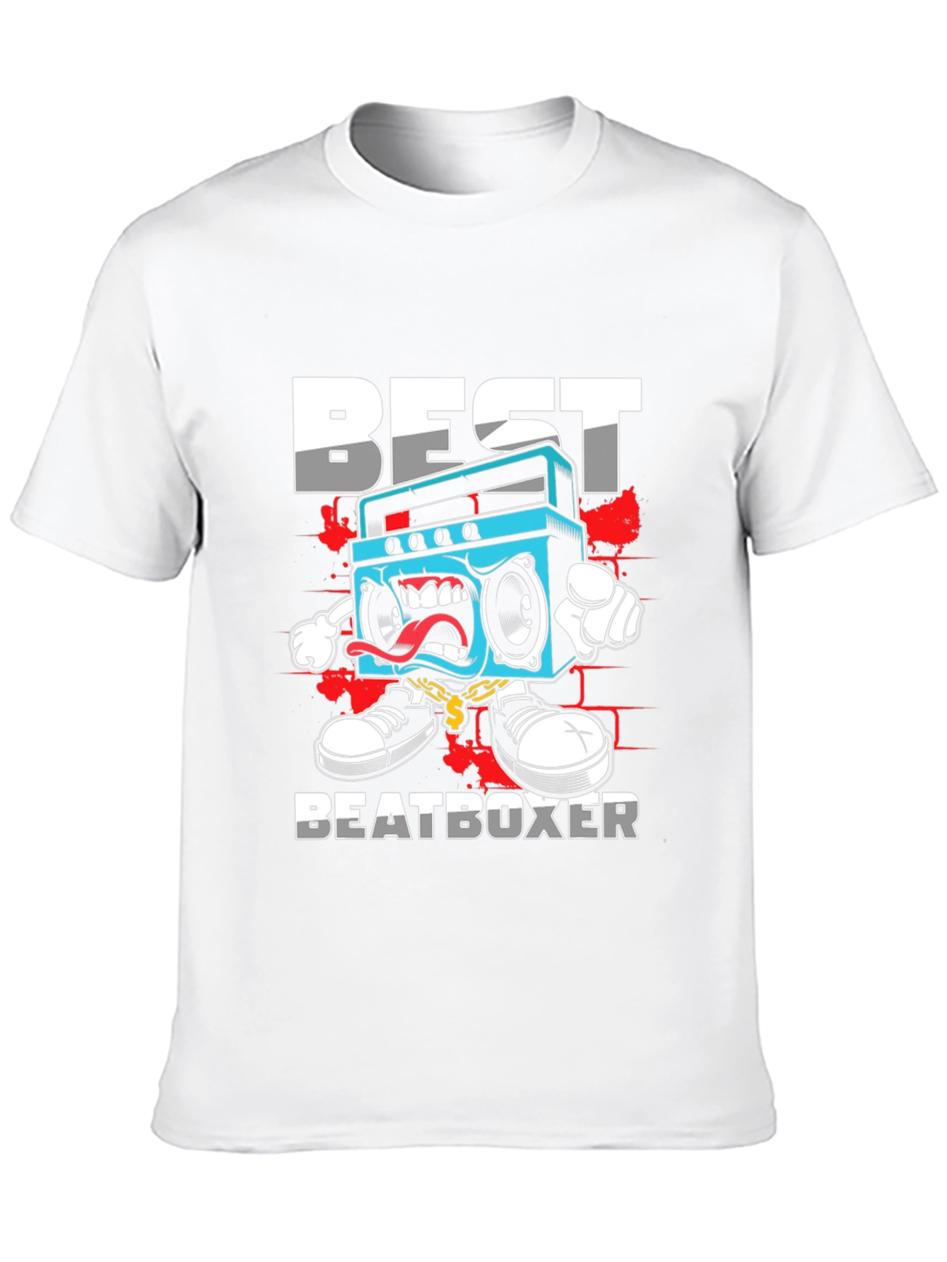 Black Best Beatboxer Boombox Graphic Tee view 10