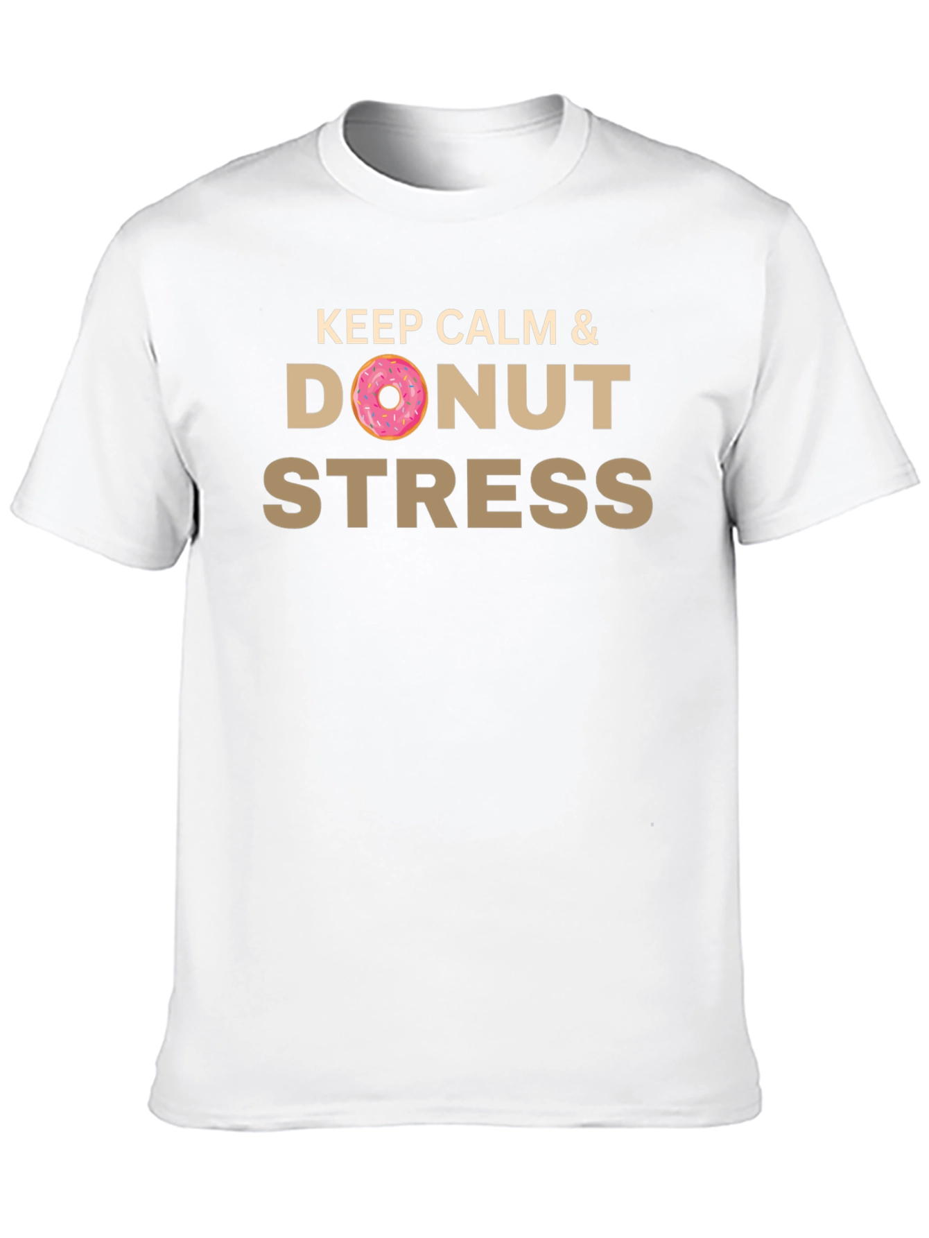 Black Keep Calm & Donut Stress Black T-Shirt view 10