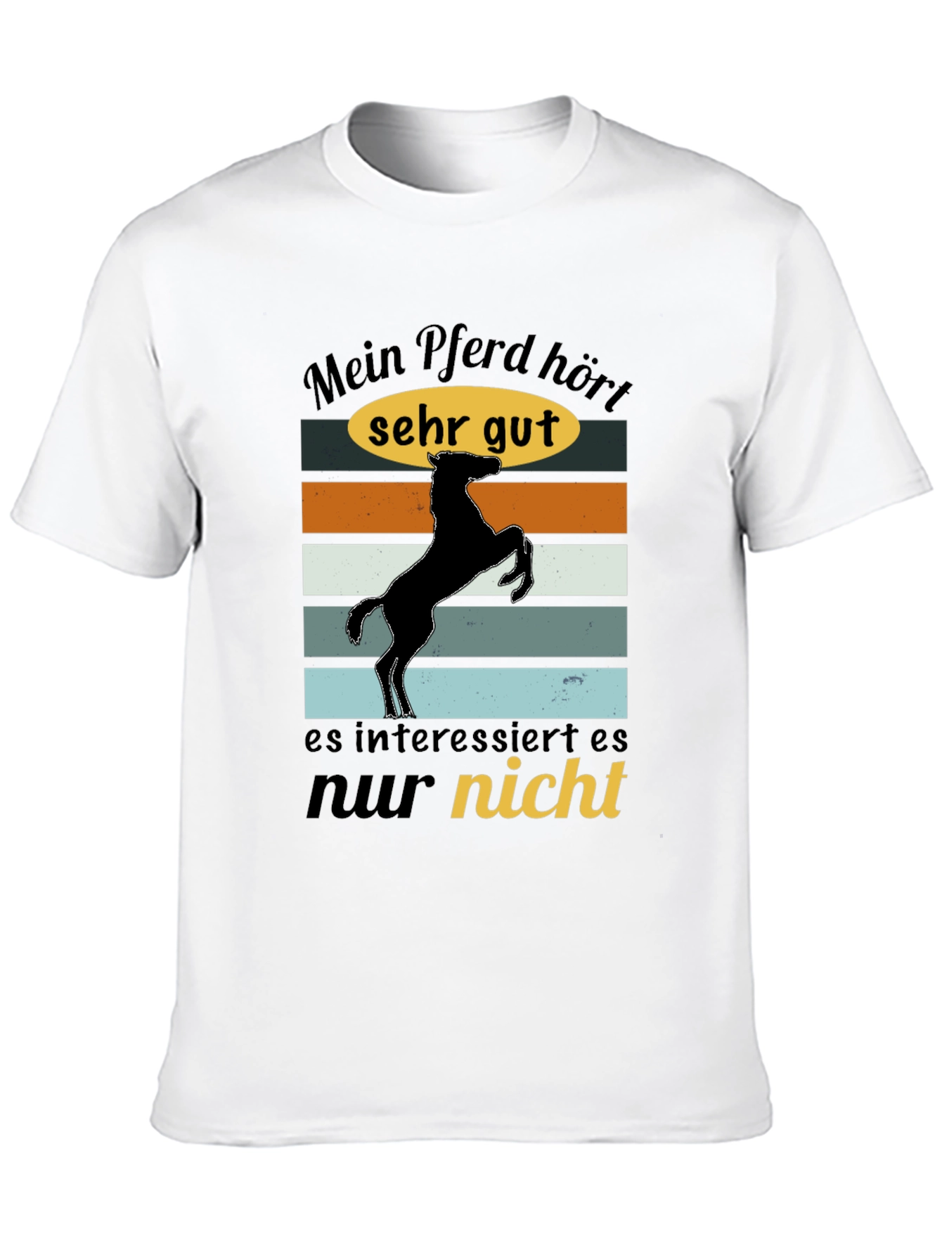 Black Mein Pferd Hört Shirt view 10