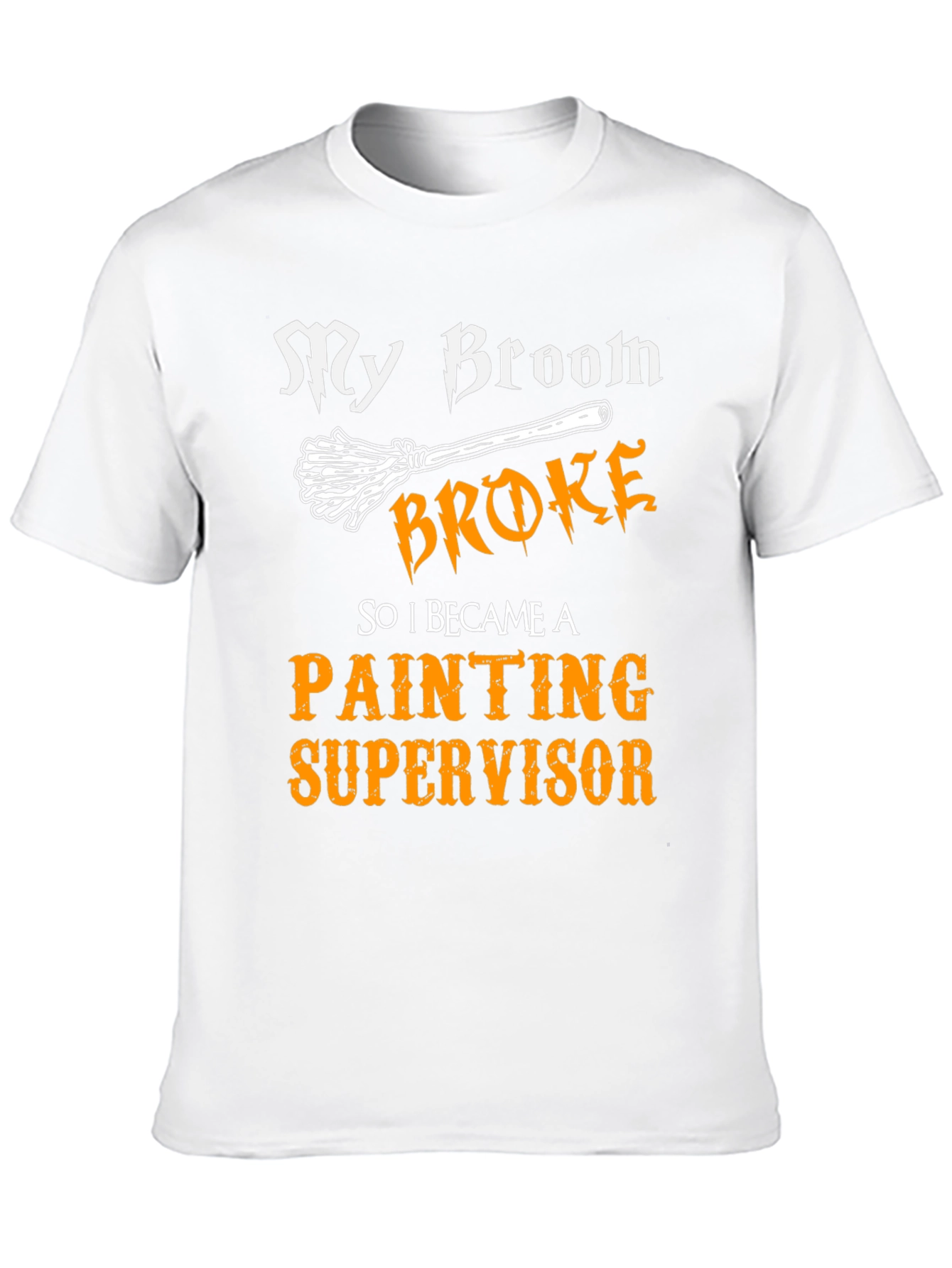 Black Funny Painting Supervisor Halloween T-Shirt view 10