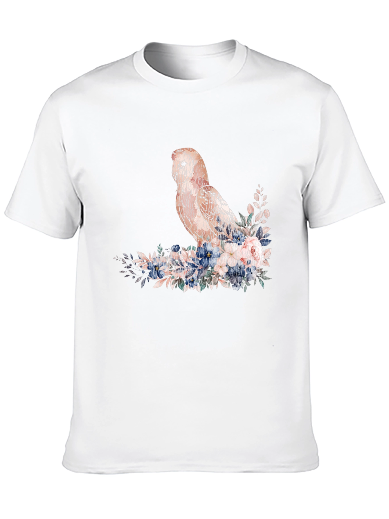 Black Owl and Floral T-Shirt - Black view 10