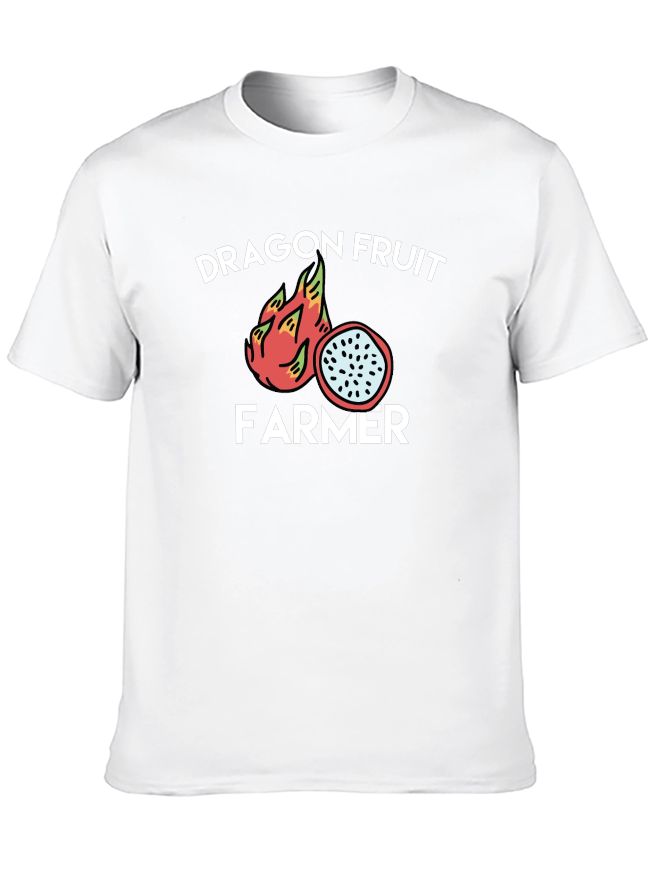 Black Dragon Fruit Farmer Graphic Tee - Black Cotton T-Shirt view 10