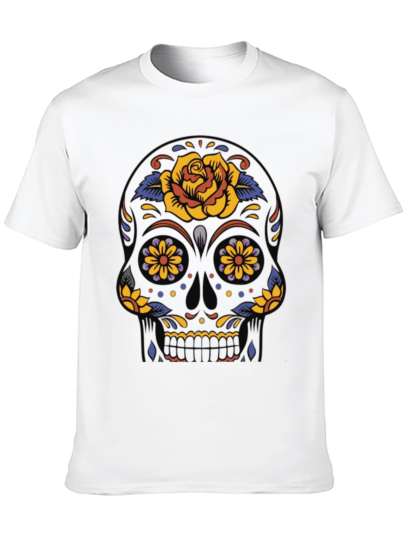 Black Sugar Skull T-Shirt - Day of the Dead view 10