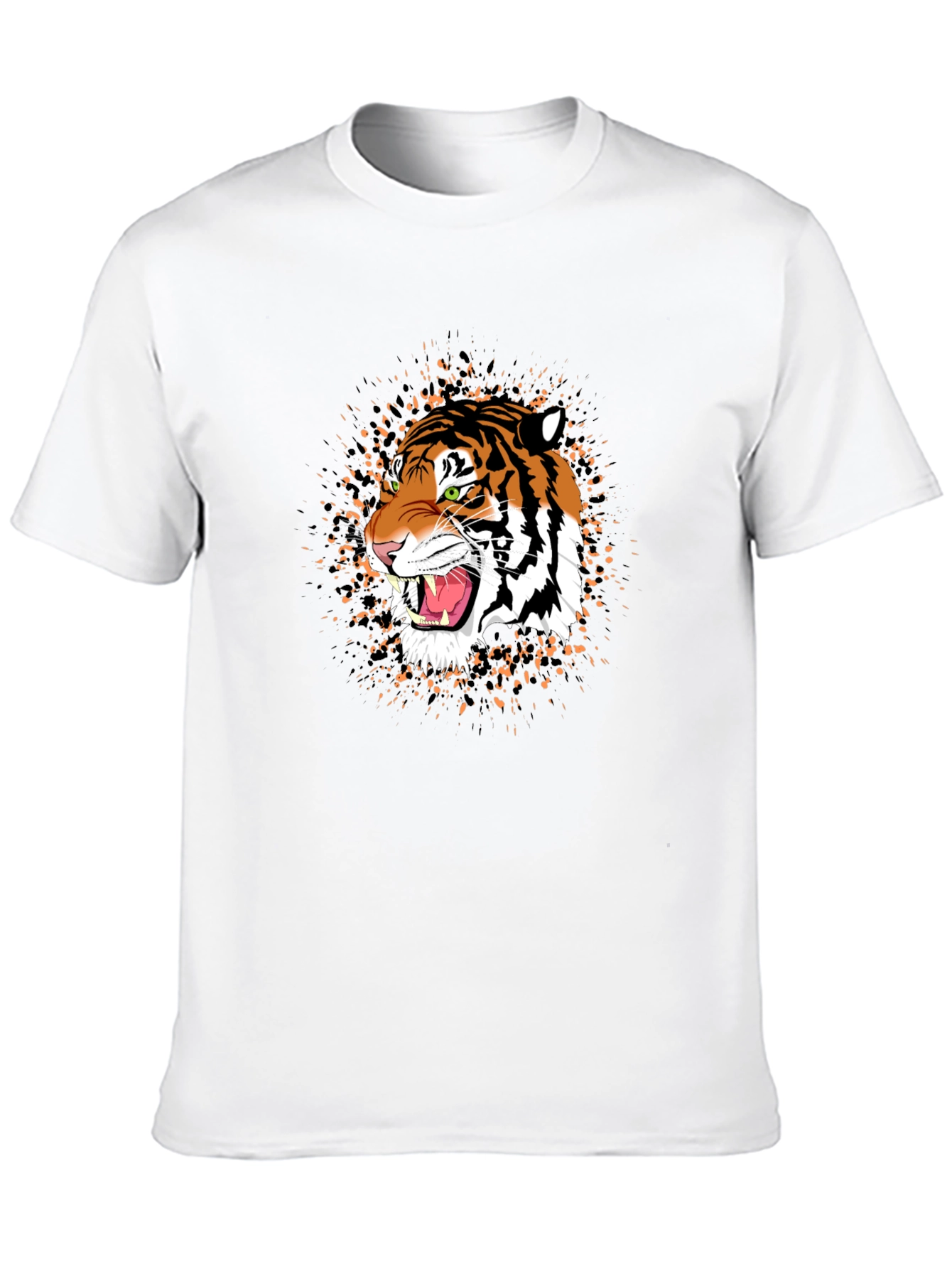Black Tiger Graphic Black T-Shirt - Bold Animal Print Tee view 10