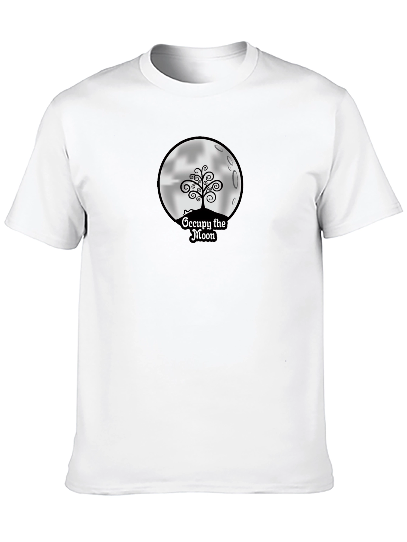 Black Occupy the Moon Graphic Tee - Black Cotton Blend view 10