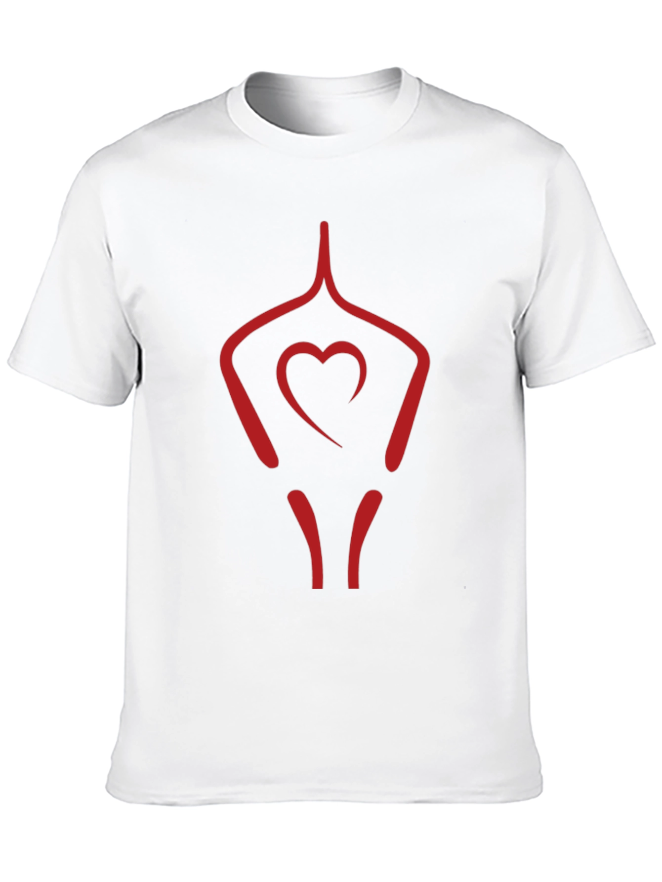 Black Heart Yoga Pose Black T-Shirt view 10