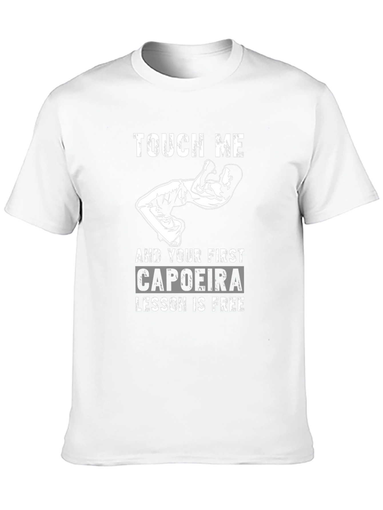 Black Touch Me Capoeira Lesson Free Funny Graphic T-Shirt view 10