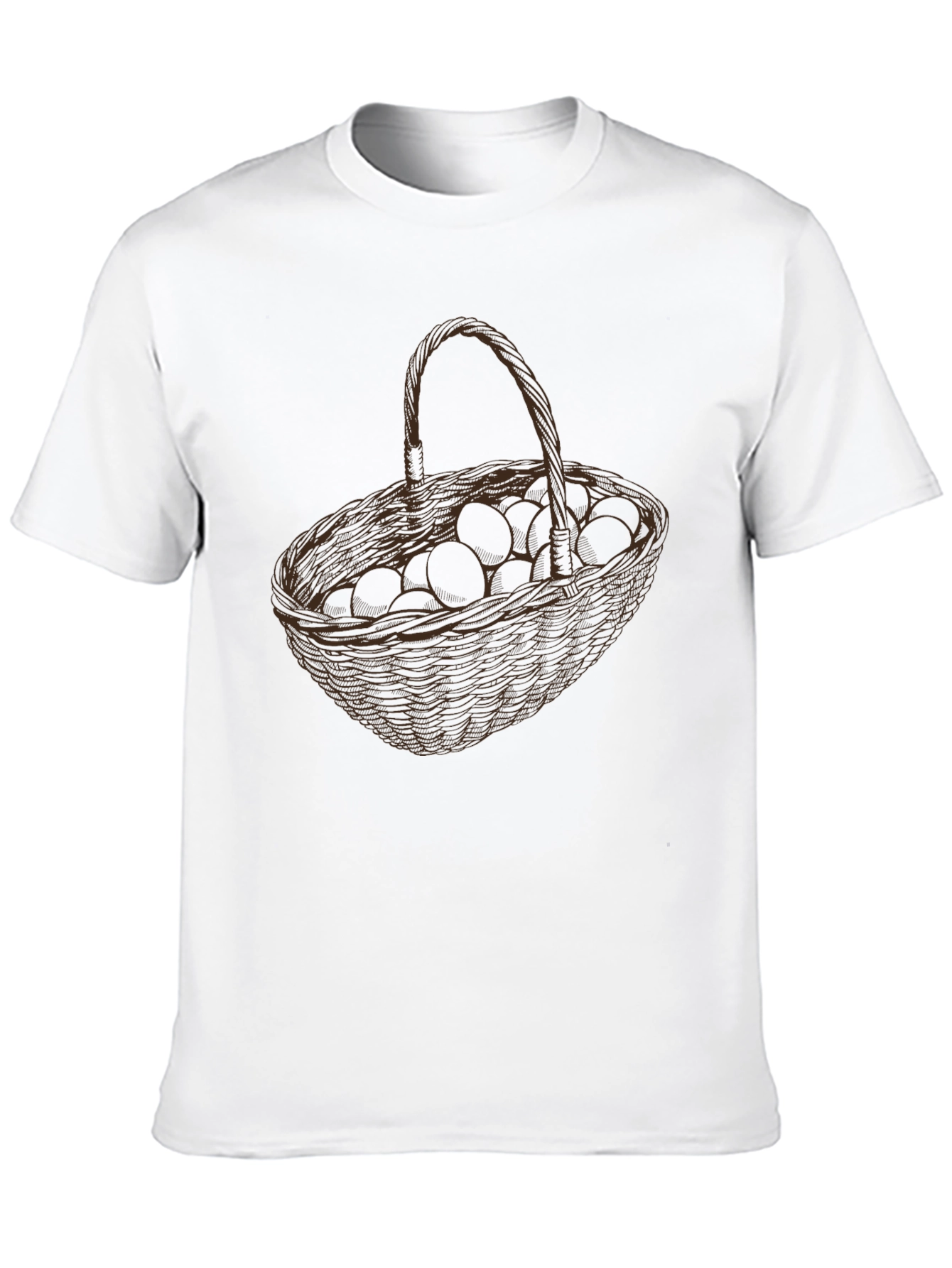 Basket of Eggs Graphic Tee - Black Cotton Blend - 10