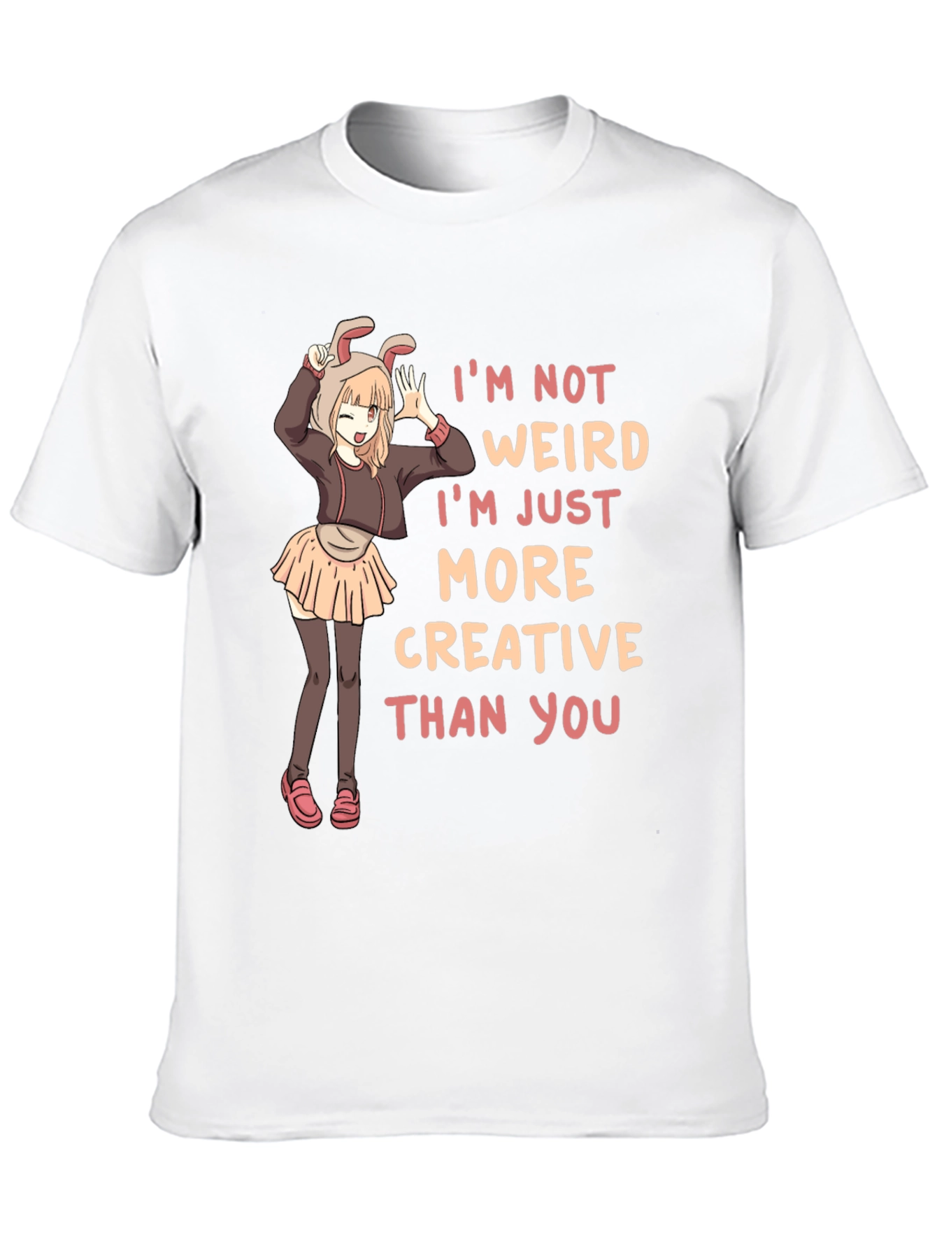 Black I'm Not Weird Creative Black T-Shirt view 10