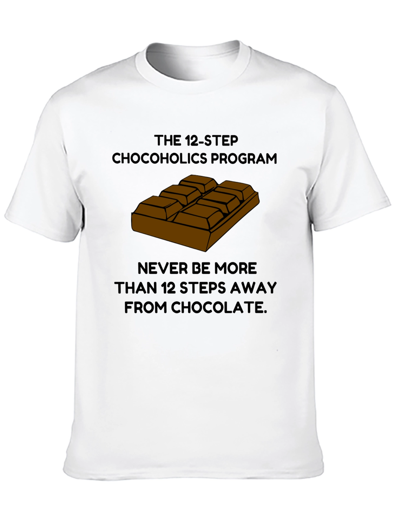 Black Chocoholics 12-Step Program T-Shirt view 10