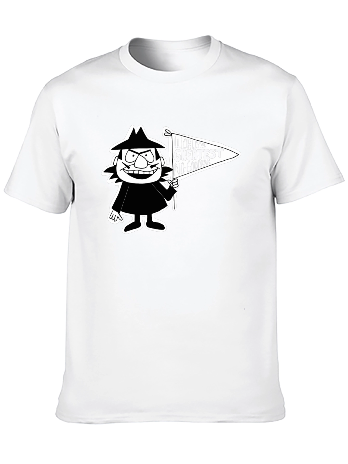 Black World's Greatest No-Goodnik T-Shirt view 10