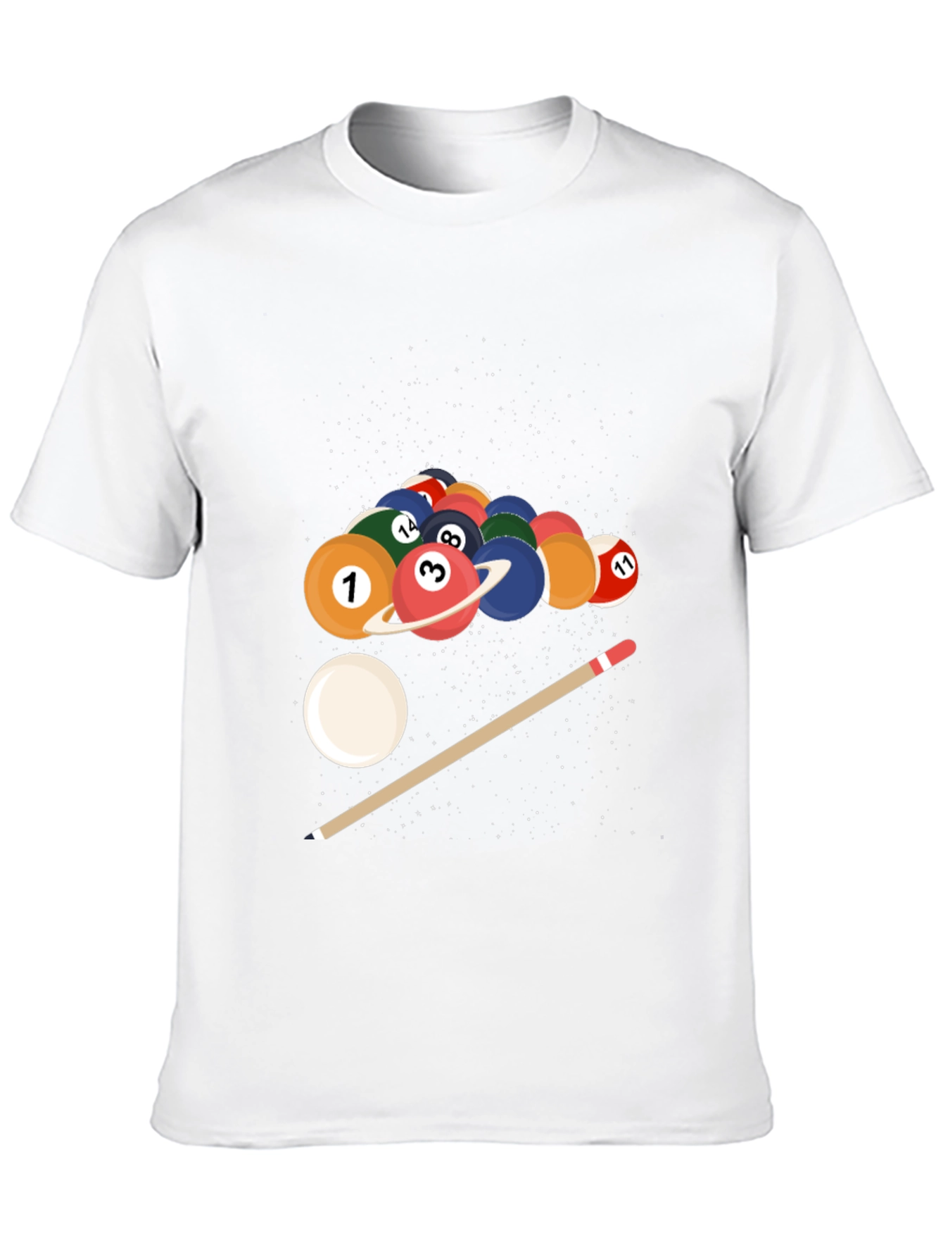 Black Cosmic Pool Ball Graphic Tee - Black view 10