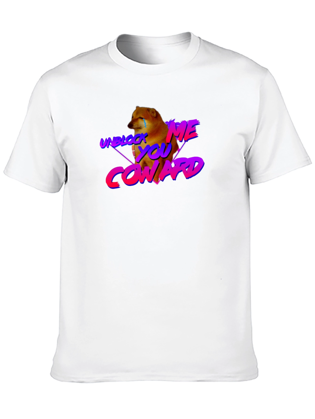 Black Unblock Me Coward Doge Graphic Tee - Black view 10