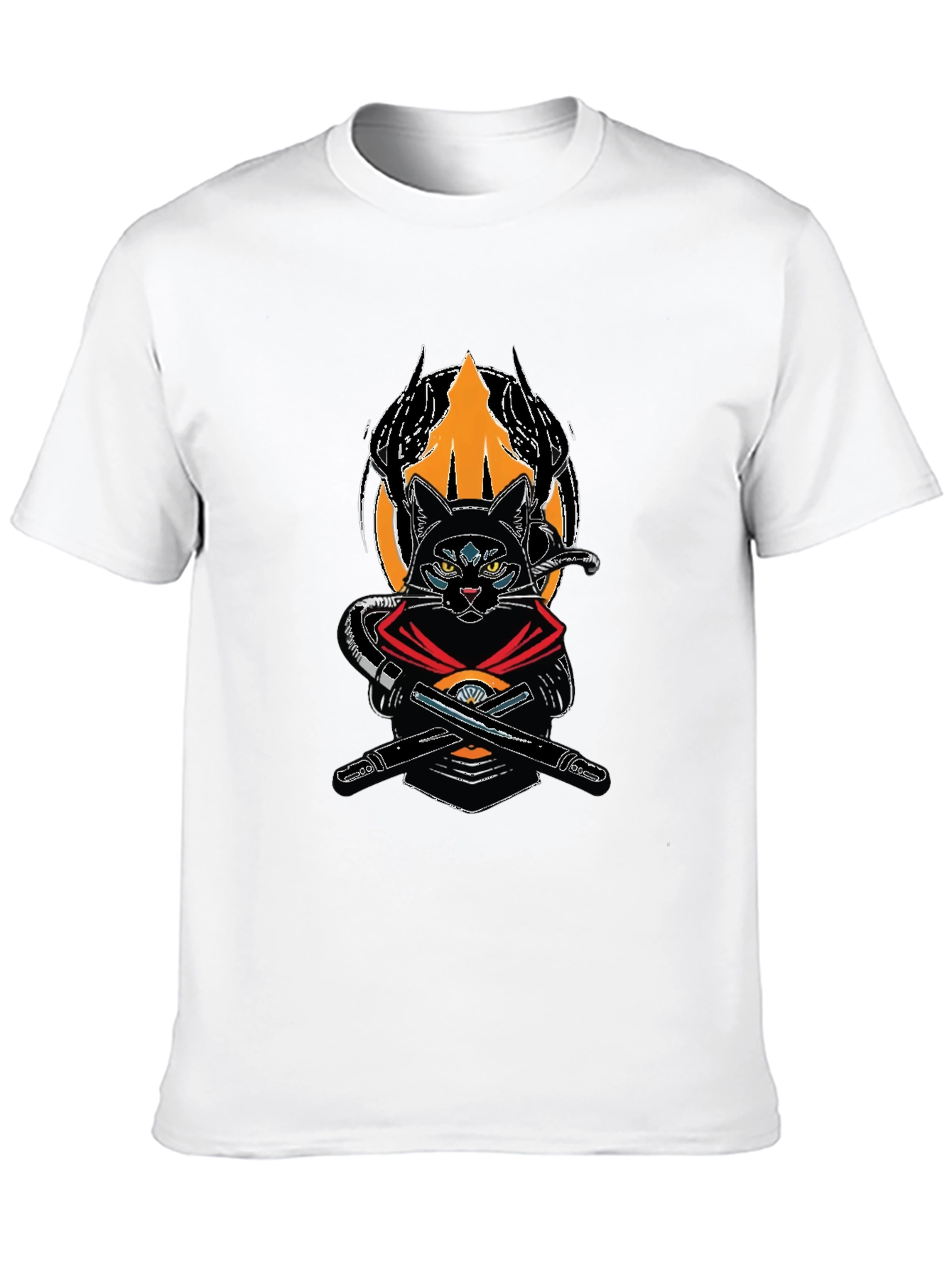 Black Ninja Cat Graphic T-Shirt view 10