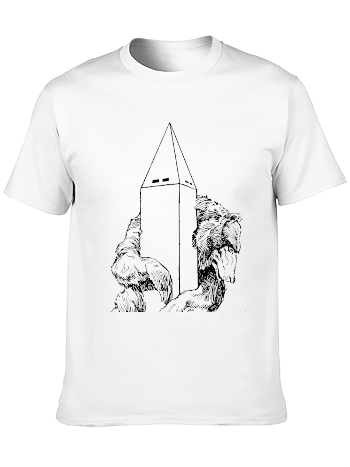 Black Tower and Wolves Graphic T-Shirt - Black view 10