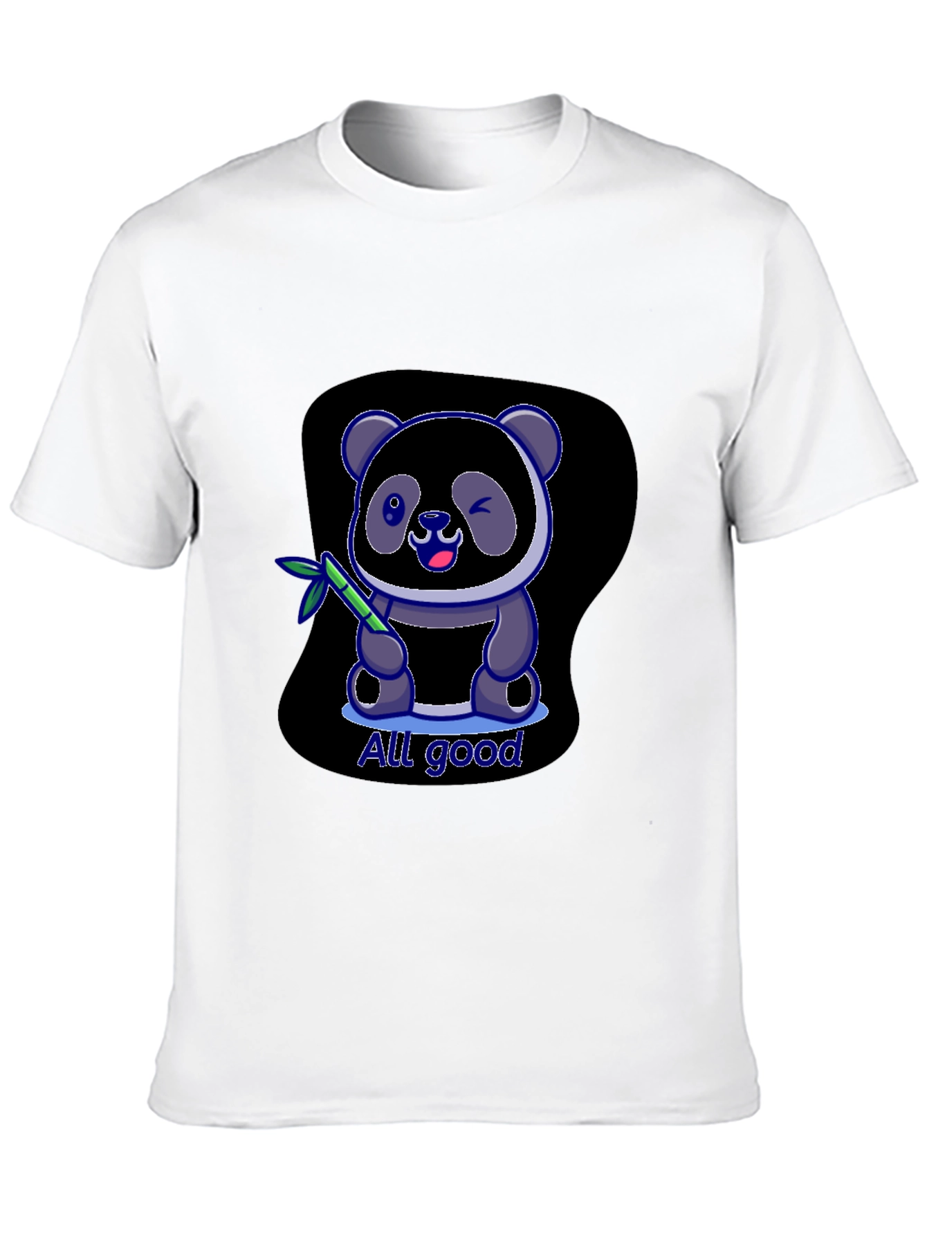 Black All Good Panda T-Shirt - Soft Cotton Blend view 10