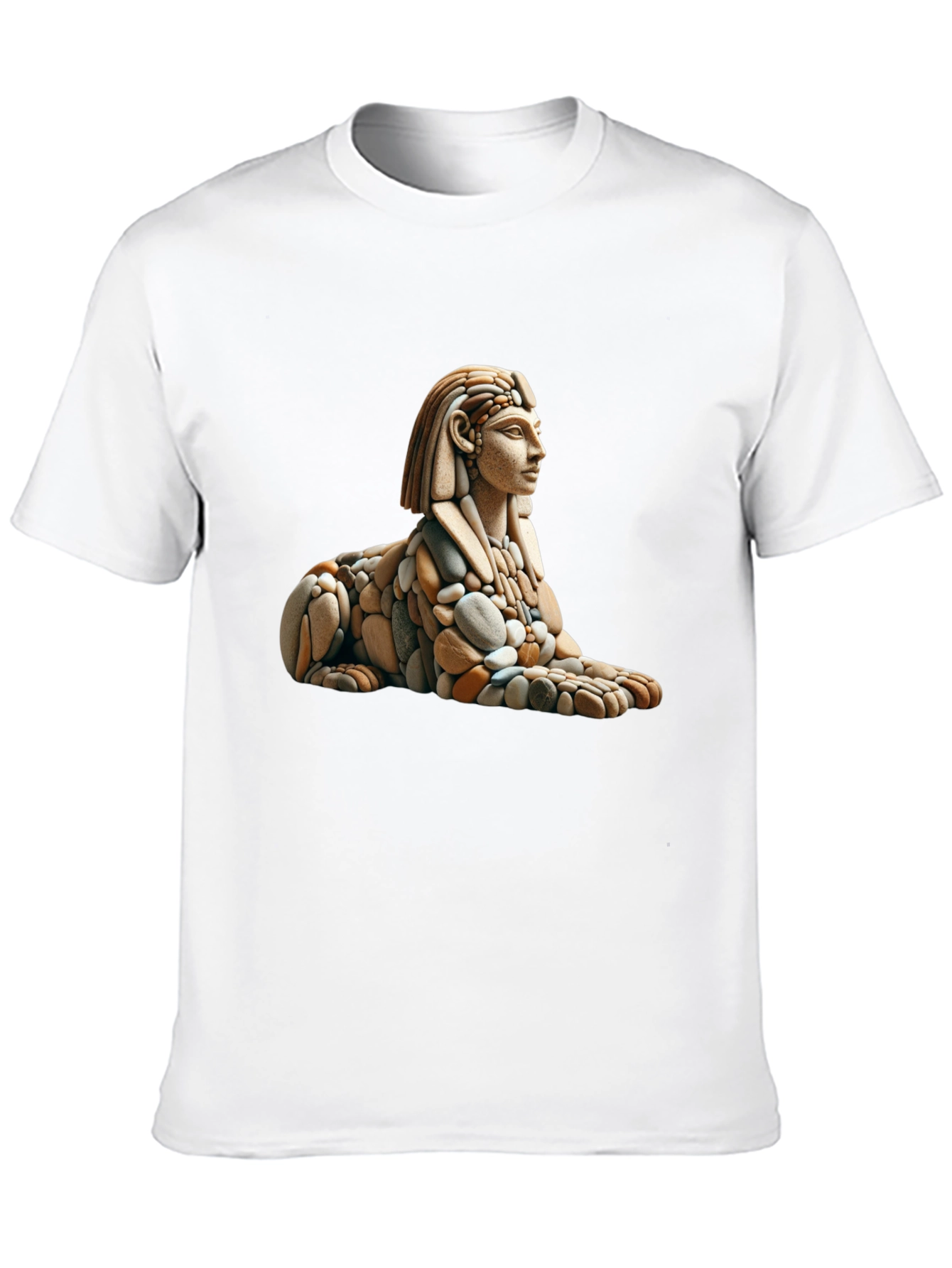 Black Sphinx Rock Art Graphic Tee view 10