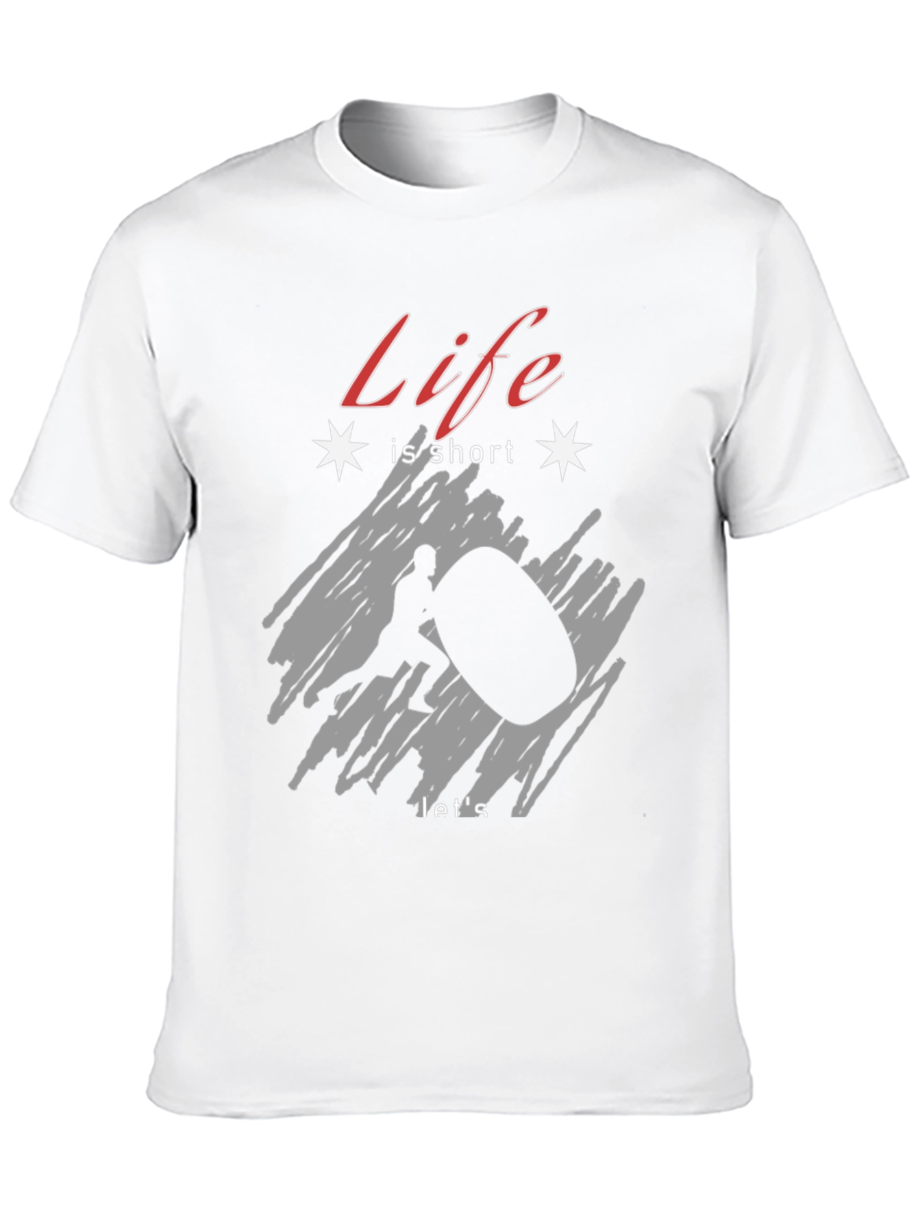 Black Life is Short Atlas Stone T-Shirt - Black view 10