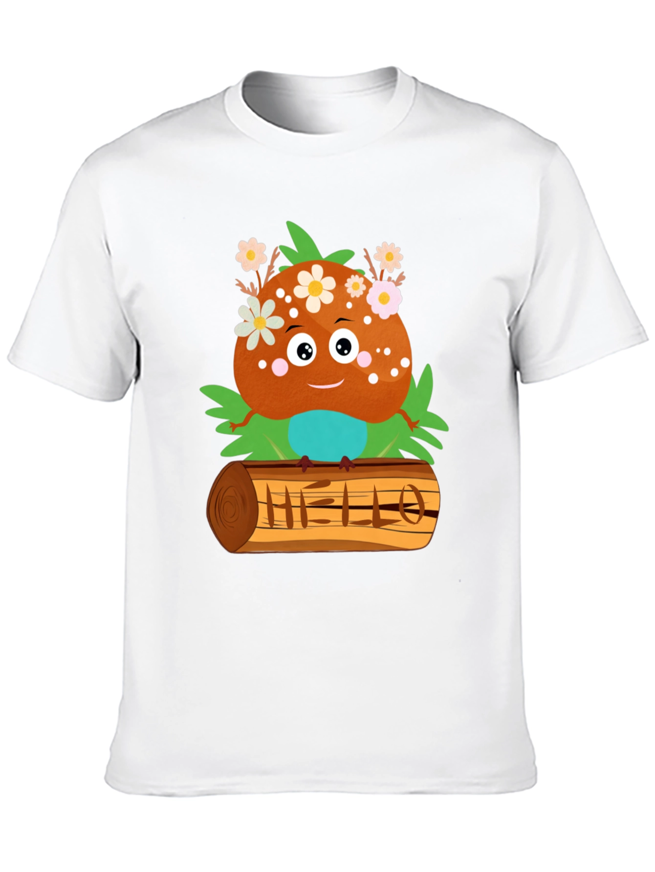 Black Cute Cartoon Character Print T-Shirt view 10