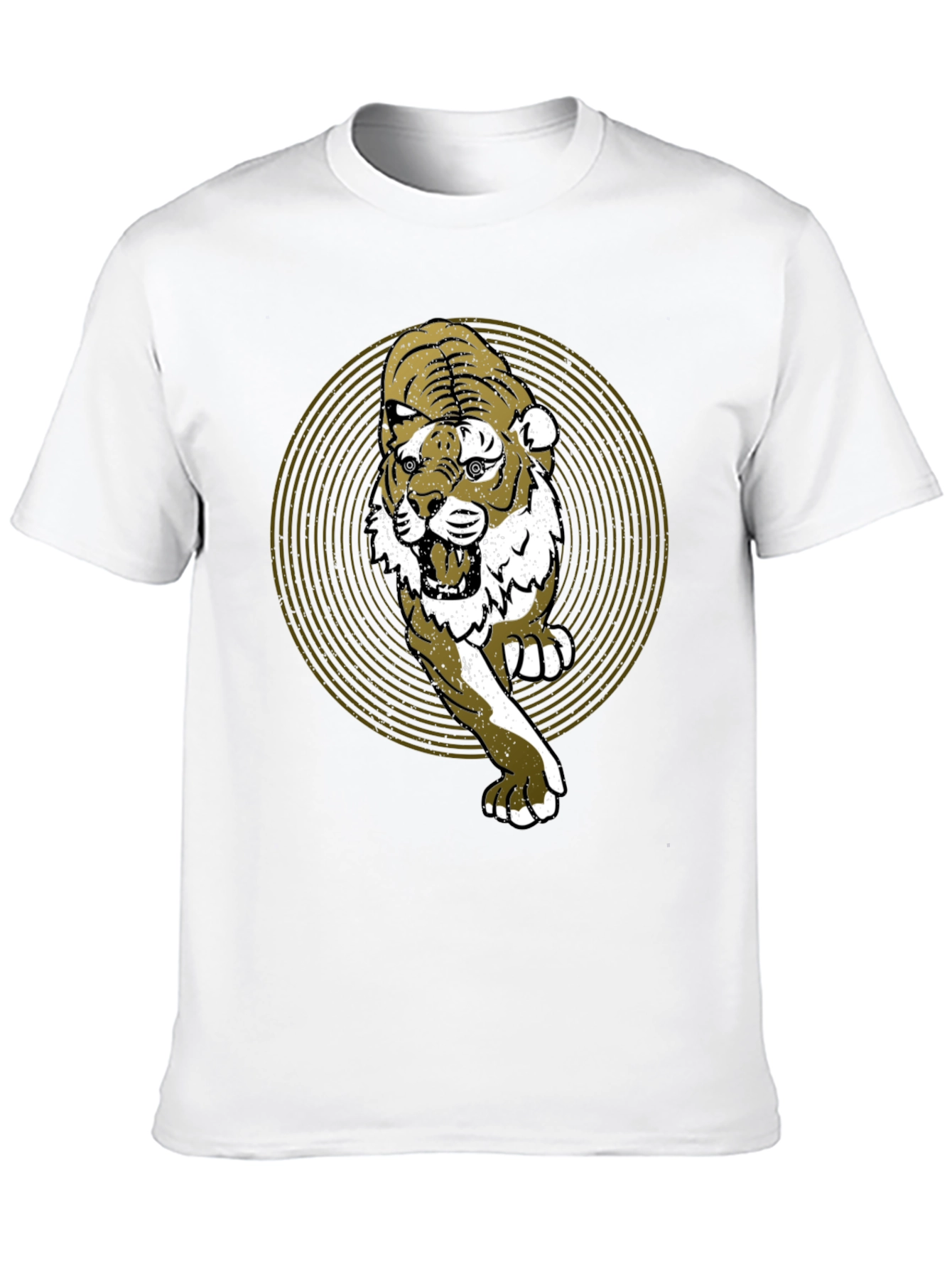 Black Tiger Graphic Print Black T-Shirt view 10