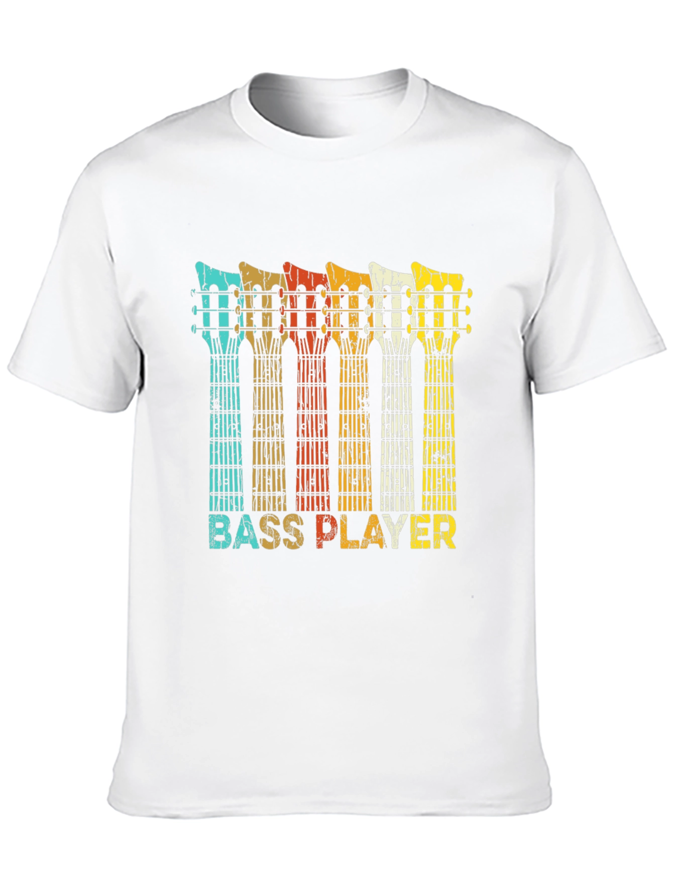 Black Bass Player Retro T-Shirt - Music Lover Tee view 10