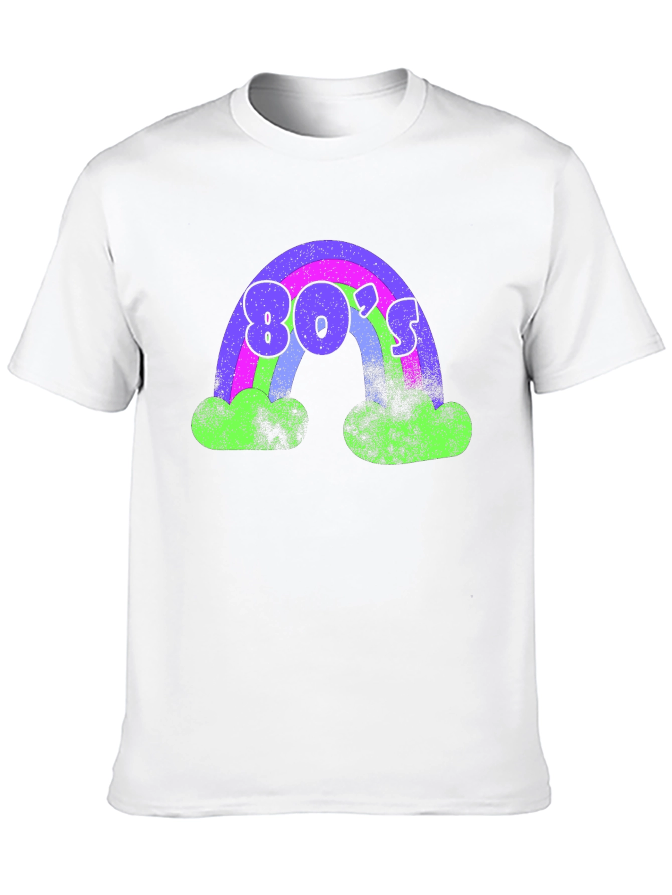 Black Retro 80's Rainbow T-Shirt view 10