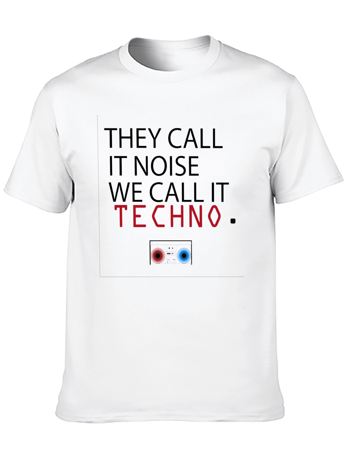 Black Techno Music Graphic T-Shirt view 10