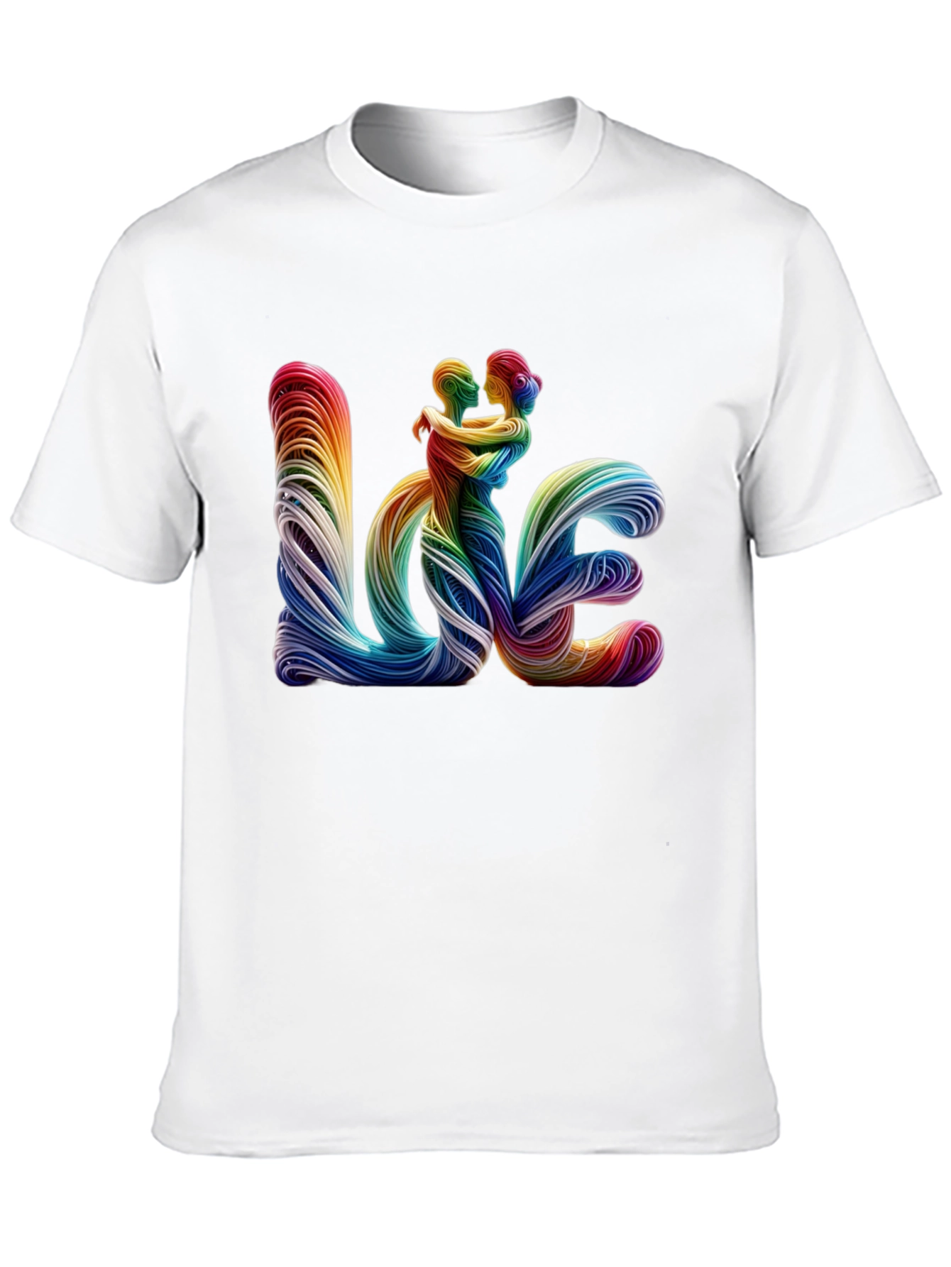 Black Rainbow LOVE Graphic Tee - LGBTQ Pride Shirt view 10