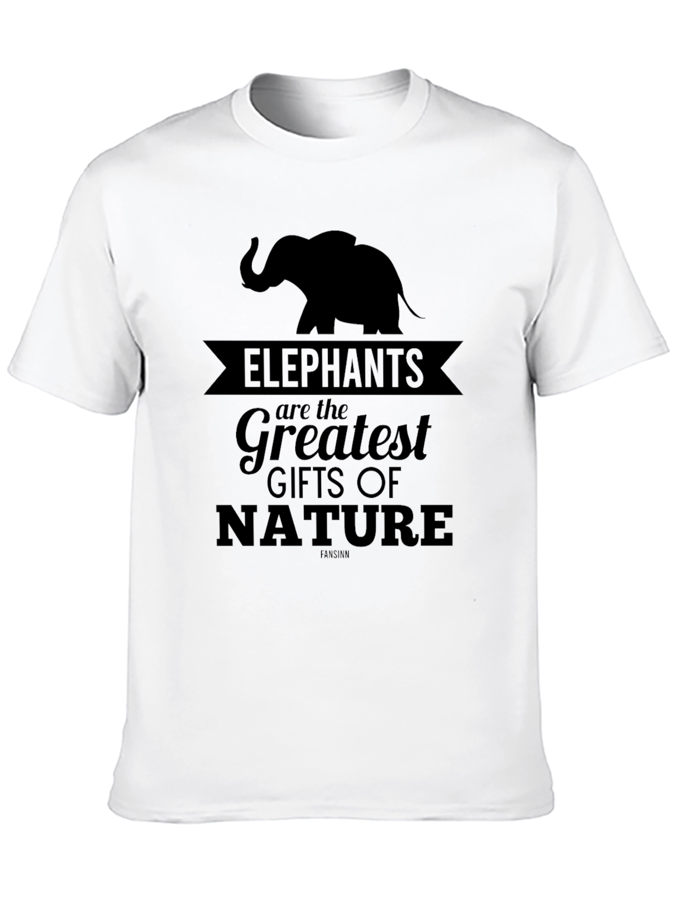 Black Elephant Nature Graphic Tee - Men's Black T-Shirt view 10