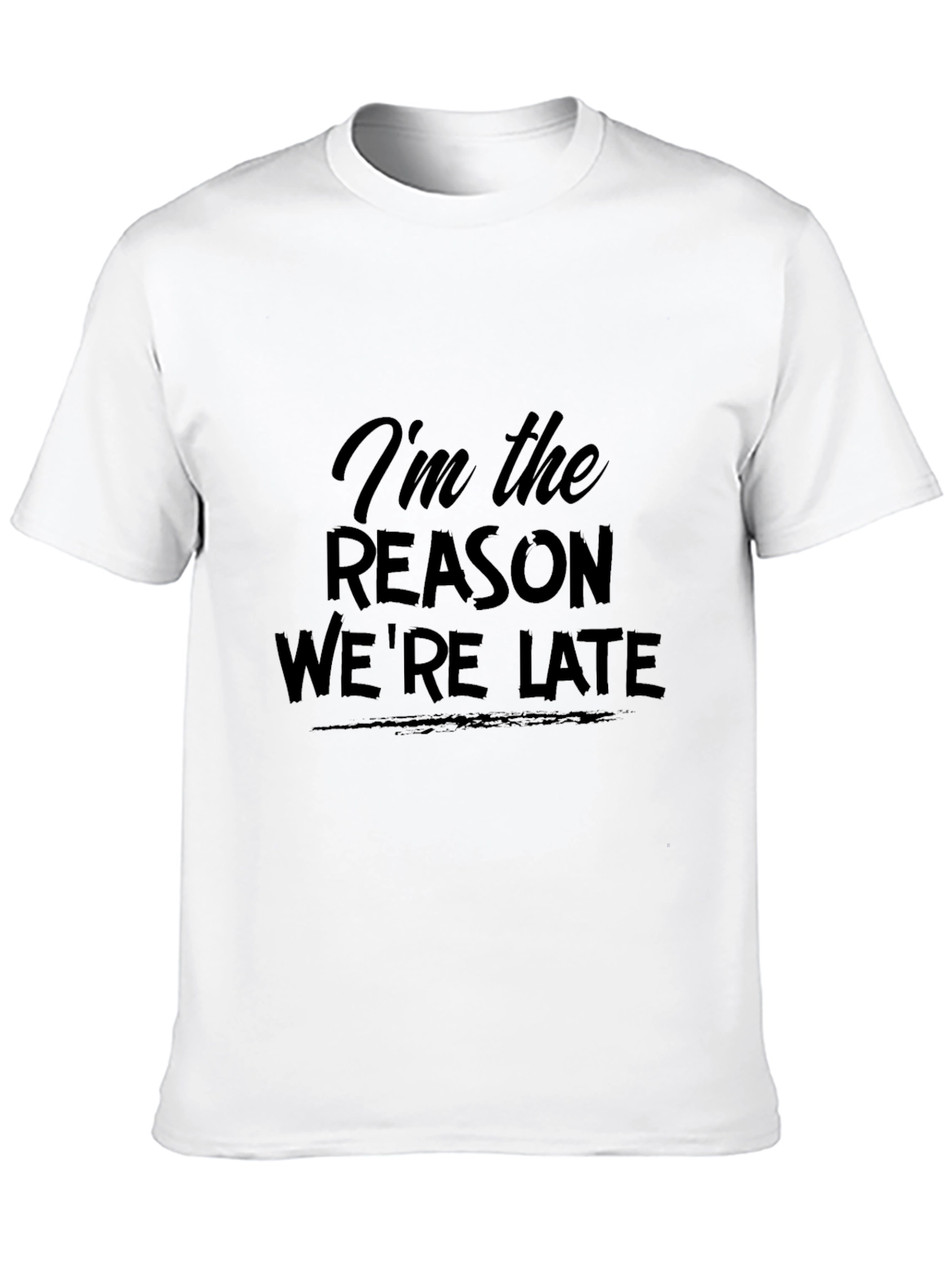 Black I'm the Reason We're Late Graphic Tee view 10