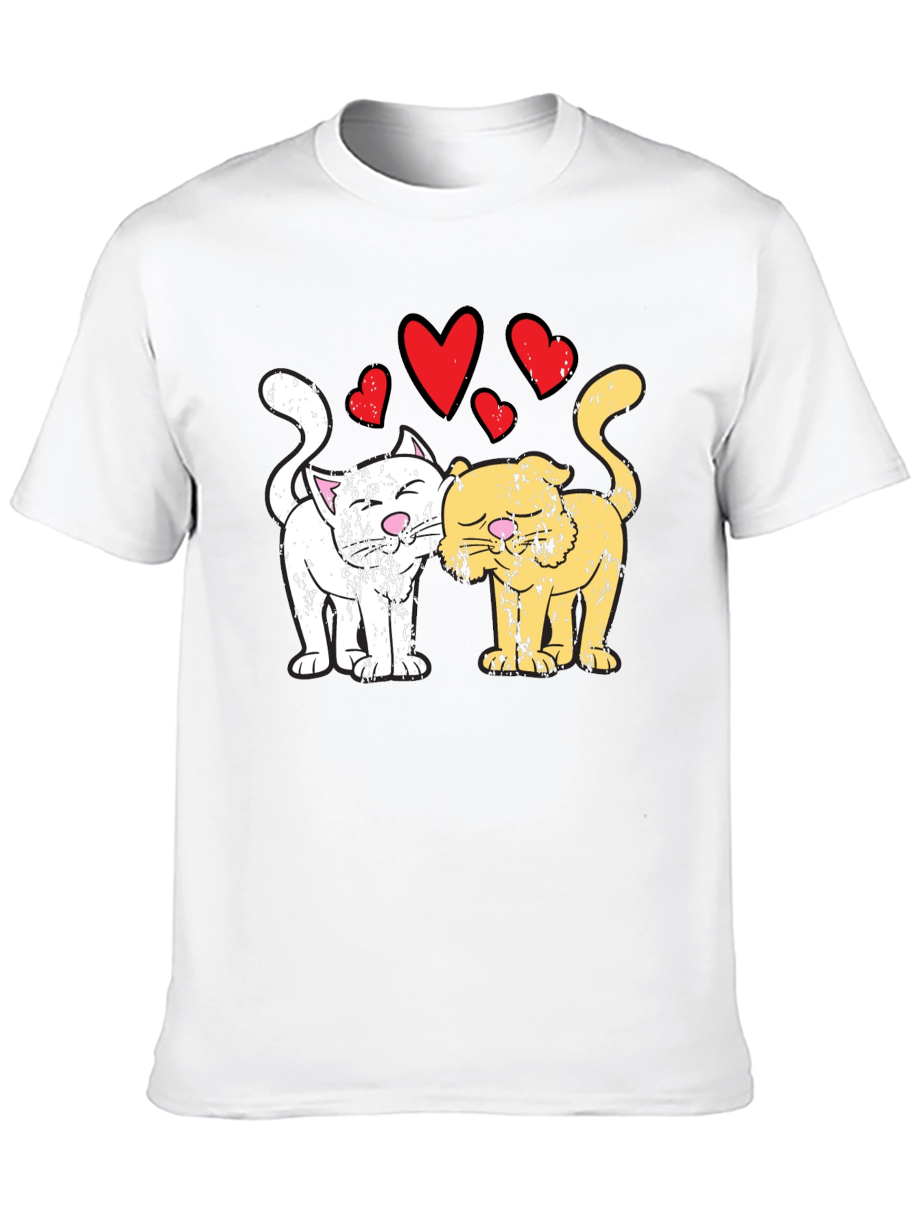 Black Cats in Love T-Shirt Black view 10
