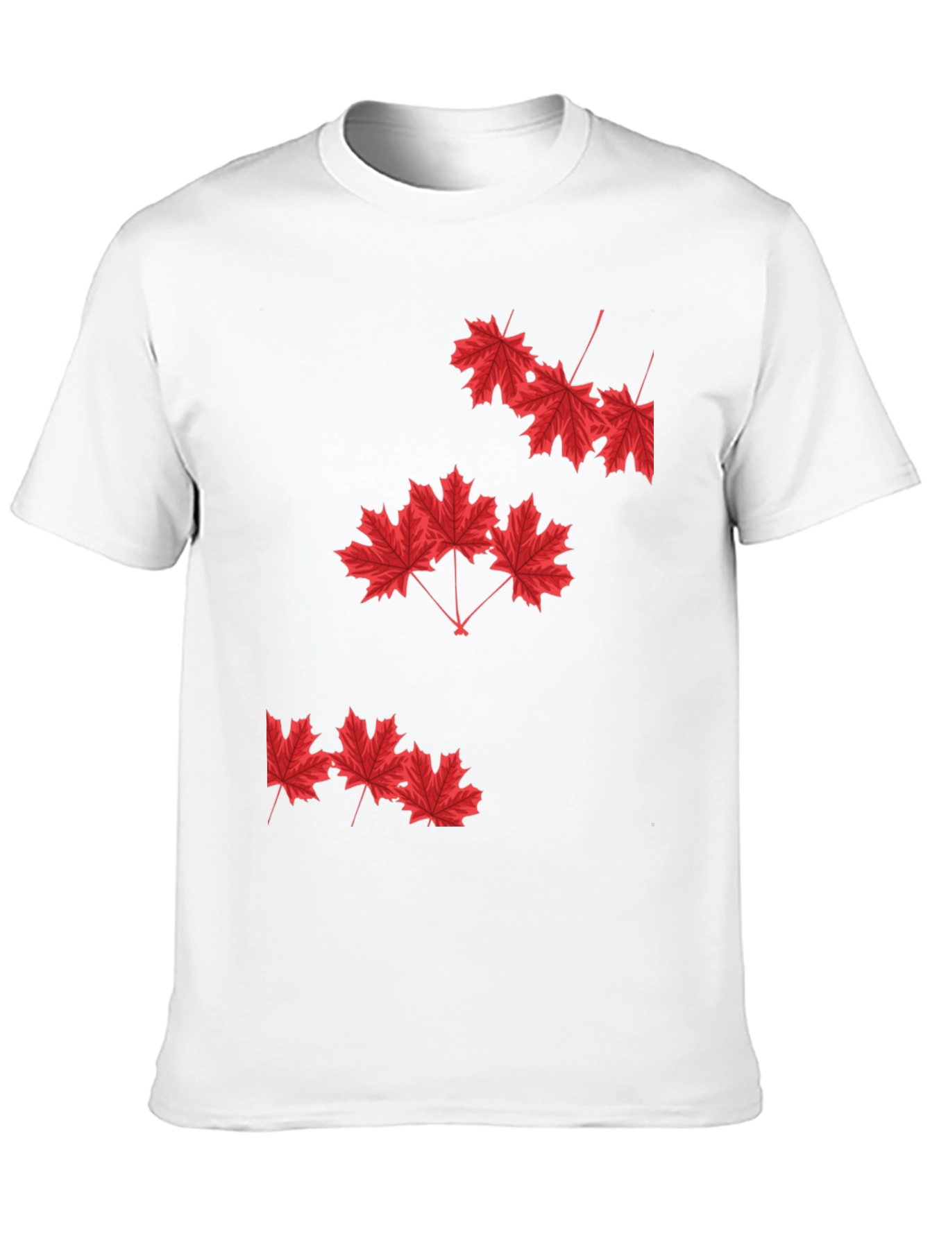 Black Maple Leaf Graphic Print Black T-Shirt view 10