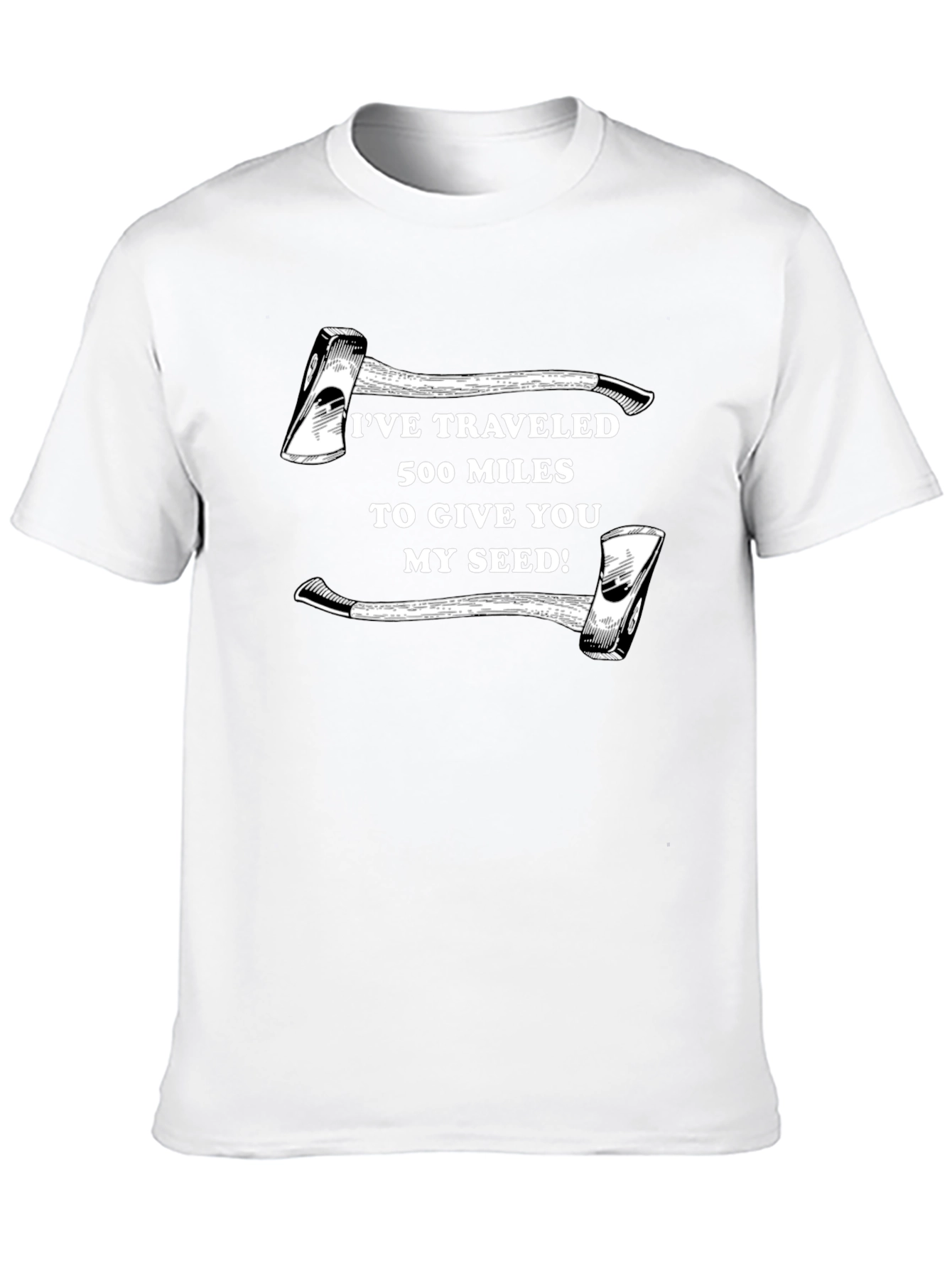 Black Humorous Axe Seed T-Shirt view 10