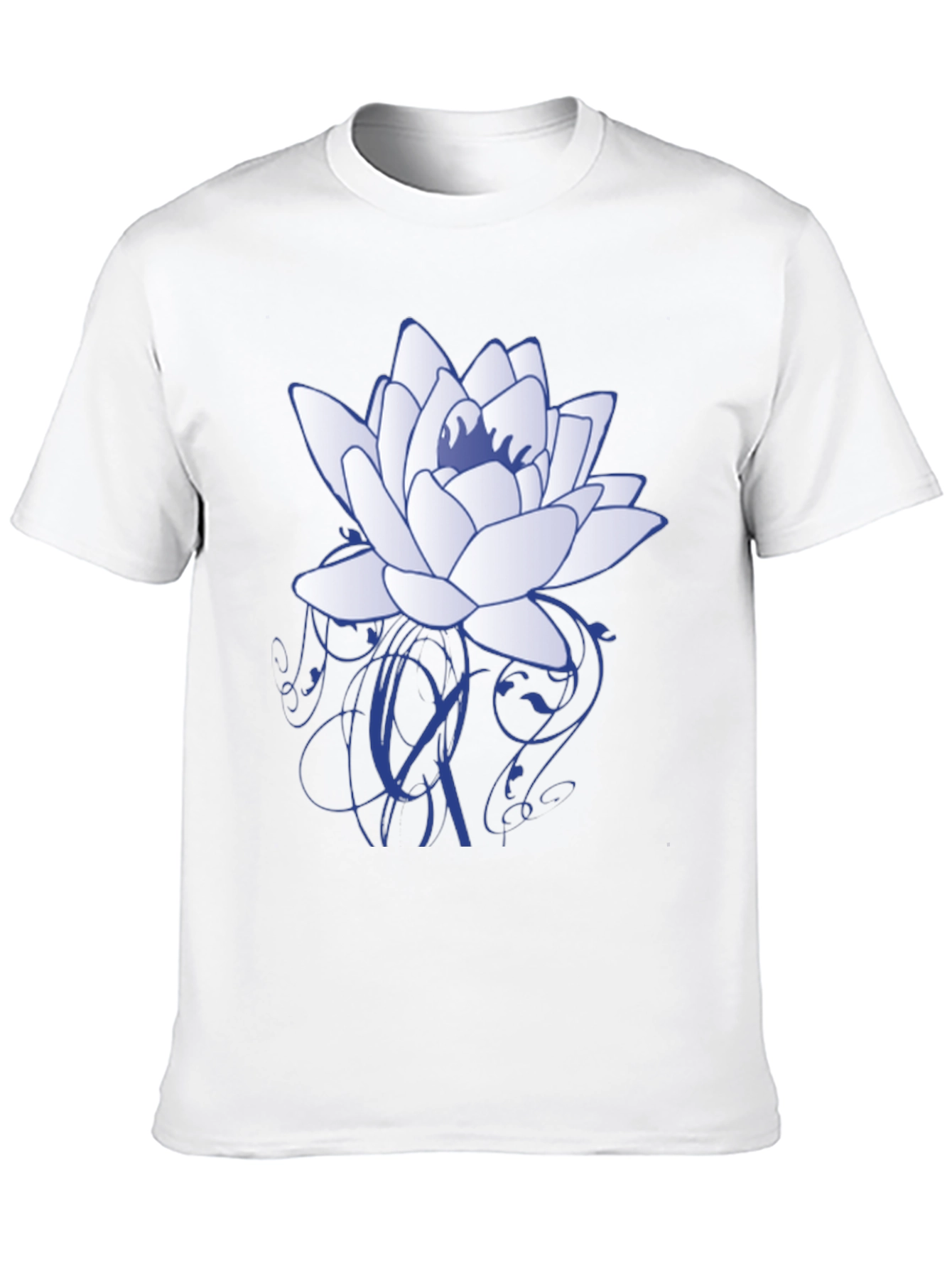 Black Lotus Flower Graphic T-Shirt - Stylish Casual Wear view 10