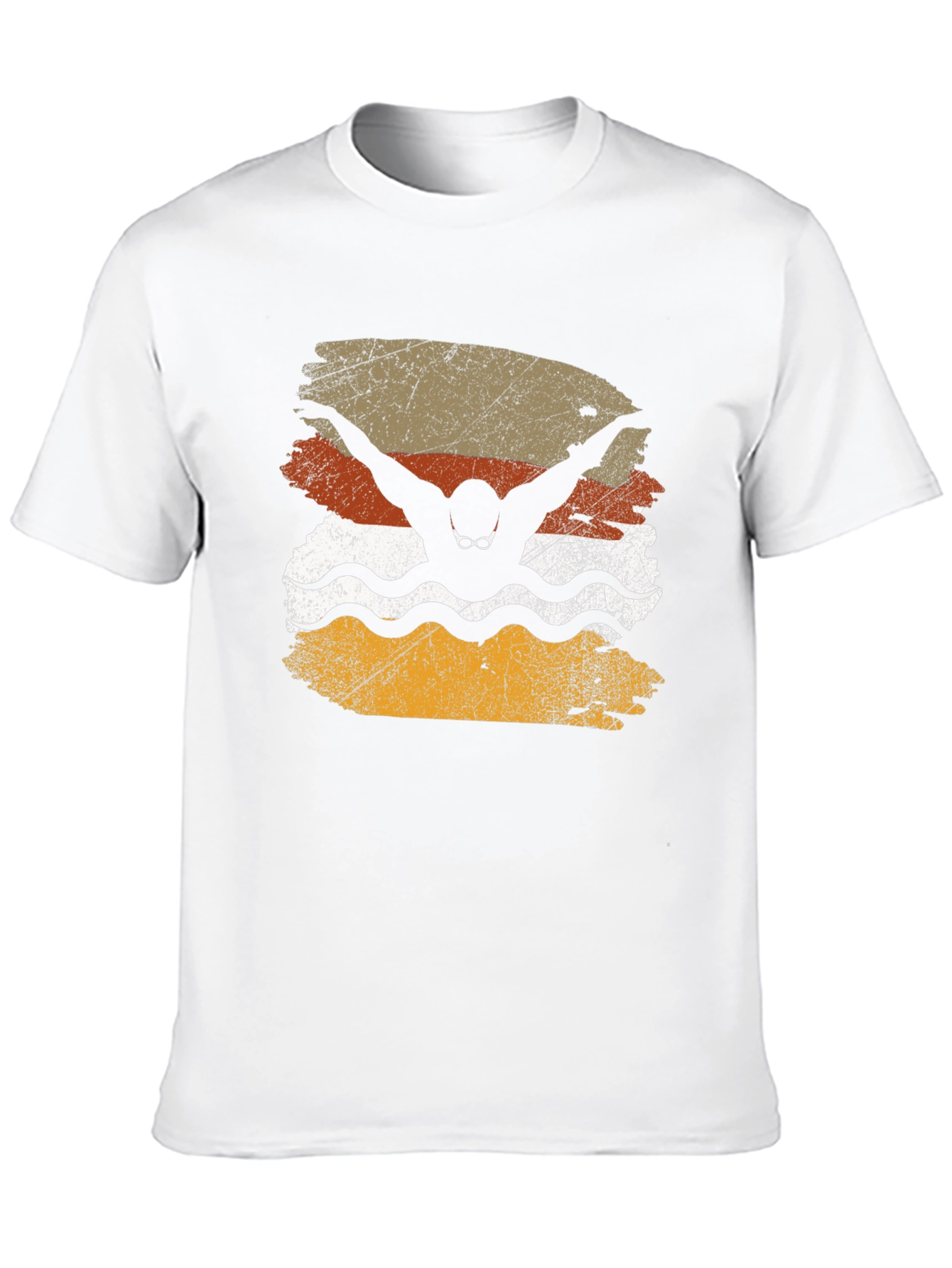 Vintage Swimmer T-Shirt - Black - 10