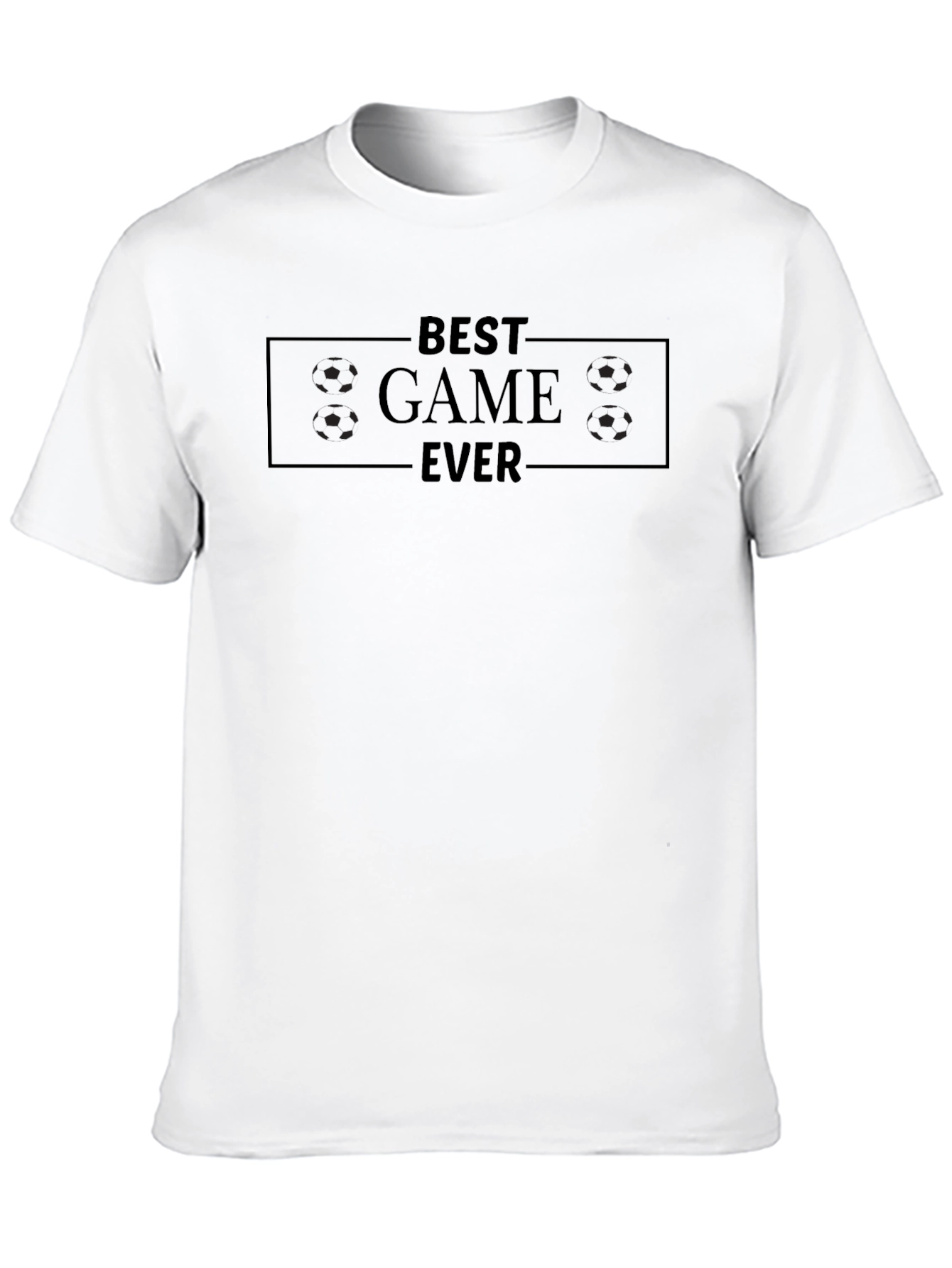 Black Best Game Ever Graphic Tee - Soccer Fan T-Shirt view 10