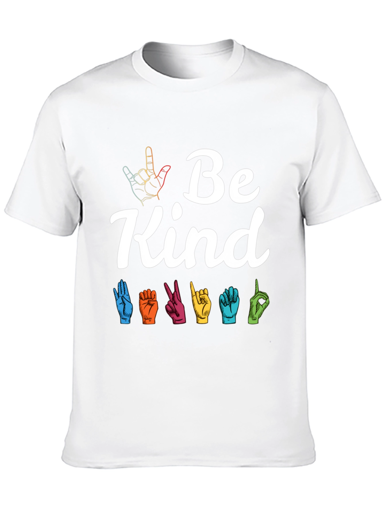 Black Be Kind Sign Language Graphic Tee view 10