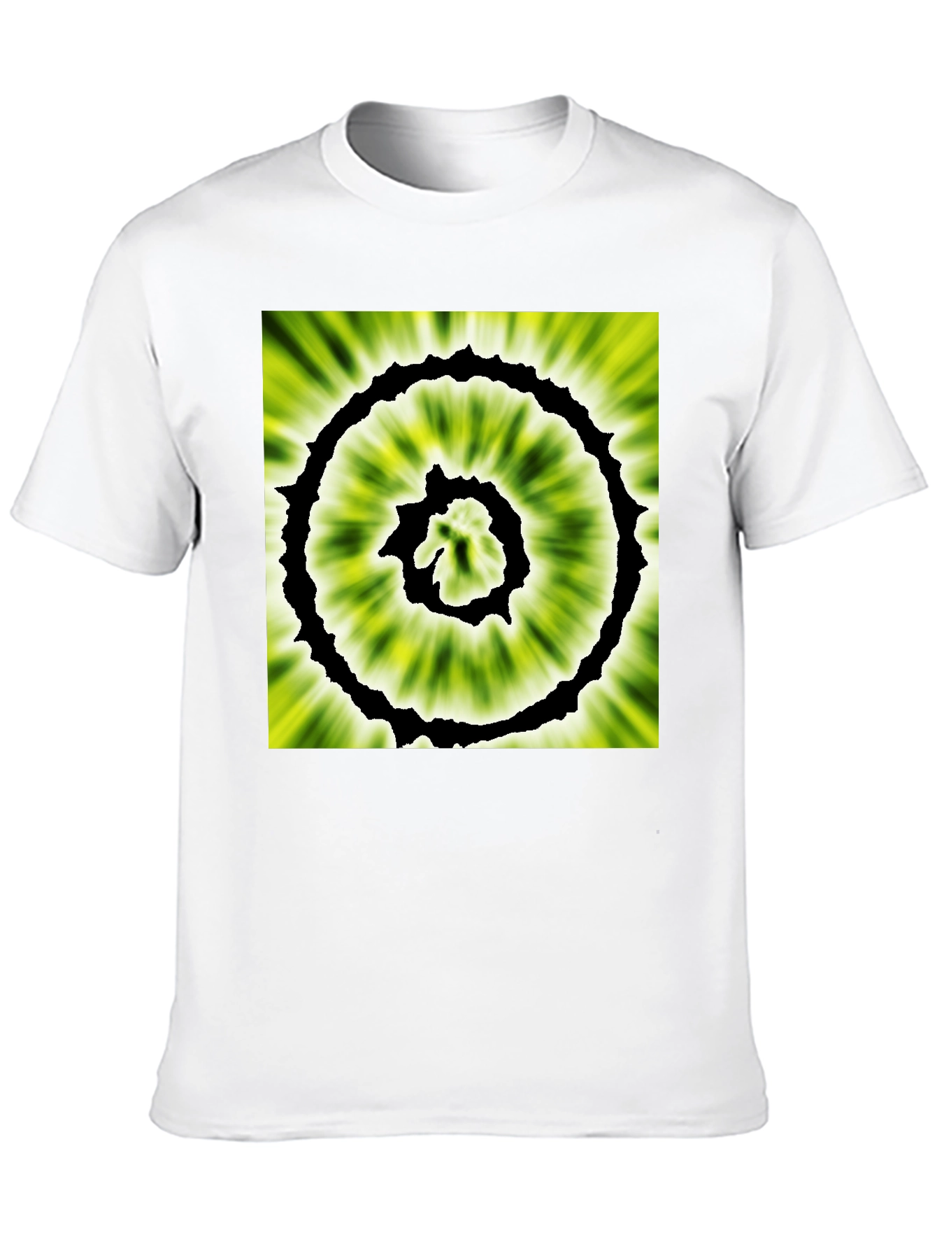 Black Abstract Spiral Graphic Black T-Shirt view 10
