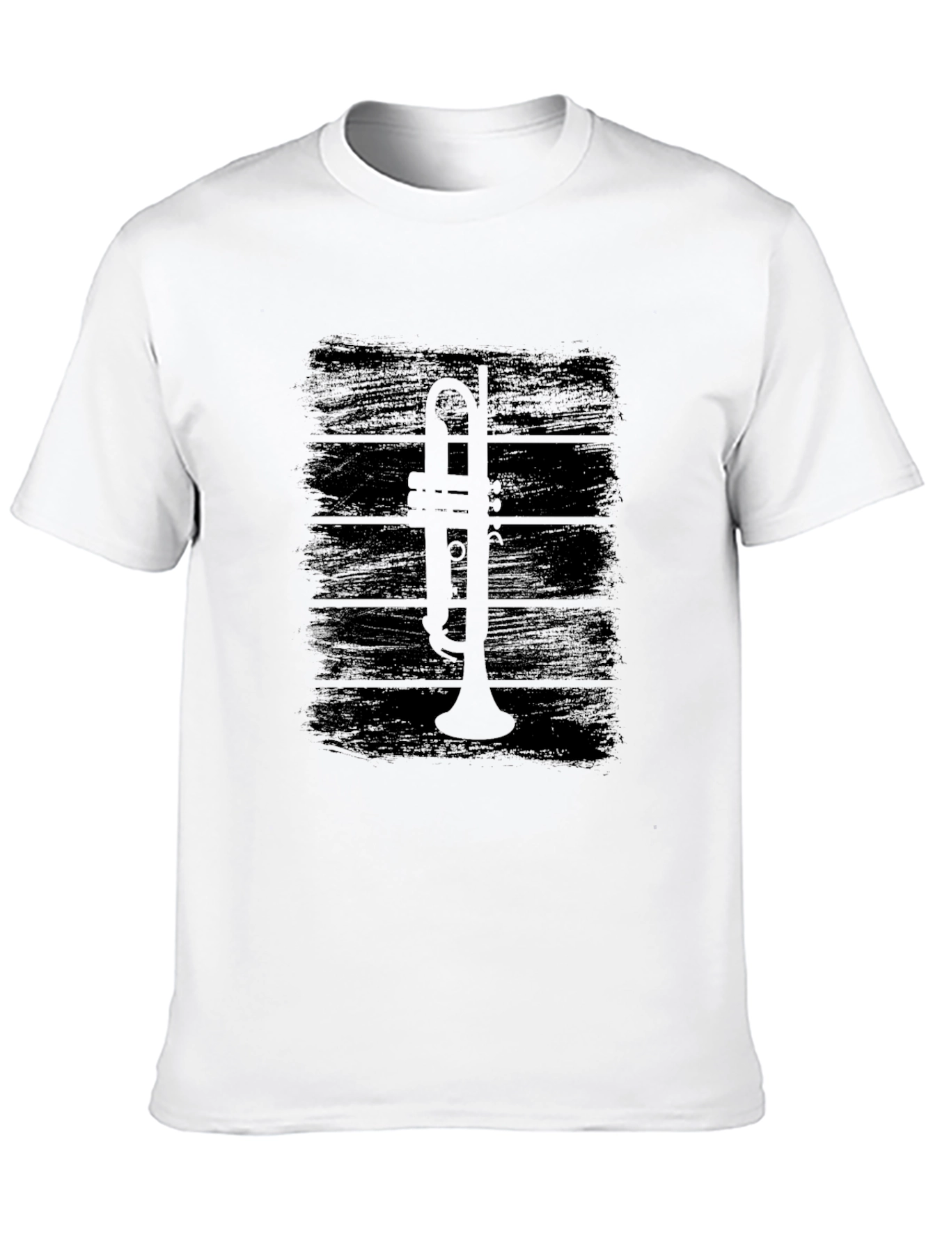 Black Trumpet Graphic Tee - Black Cotton T-Shirt view 10