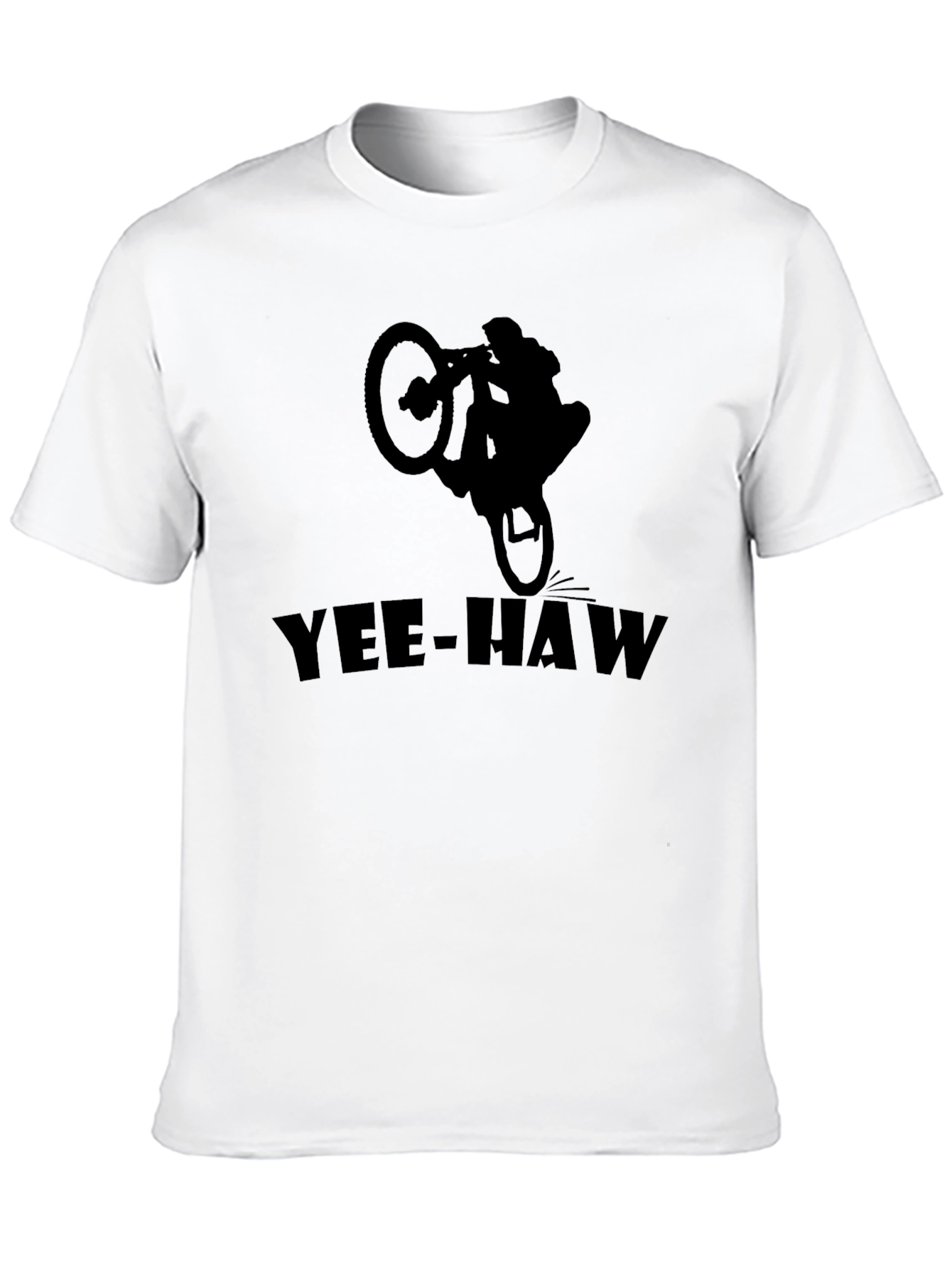 Black Yee-Haw Biker T-Shirt | Black Graphic Tee view 10