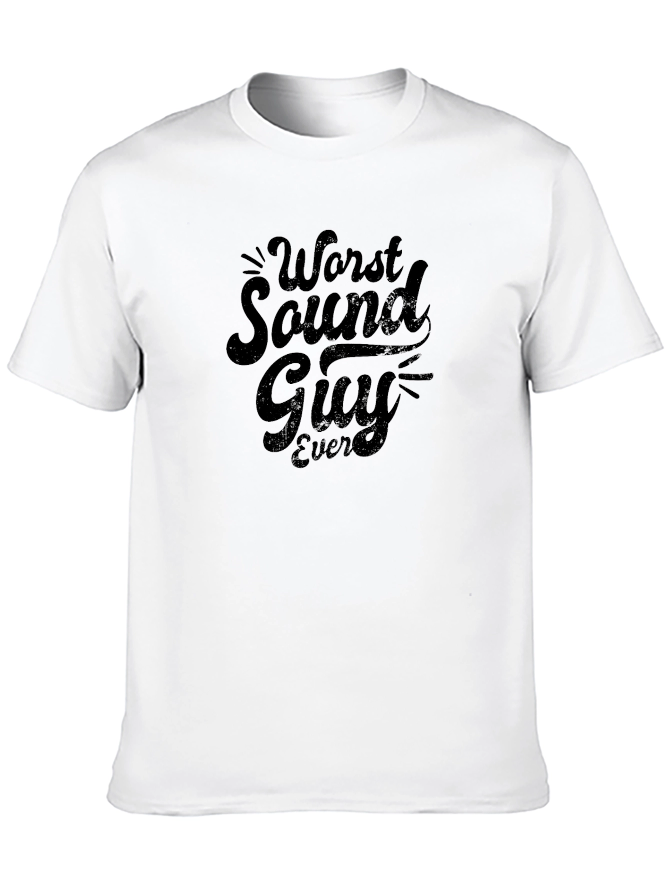 Black Worst Sound Guy Ever Black Graphic T-Shirt view 10